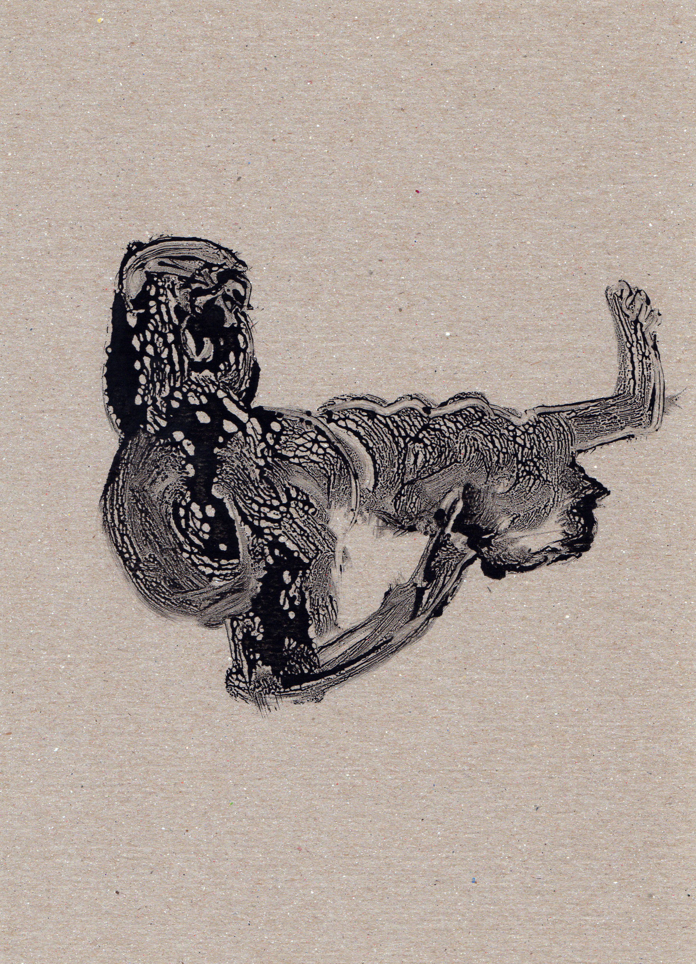 Untitled Rethinking, 2014, gelatin monotype, 11x8 inches