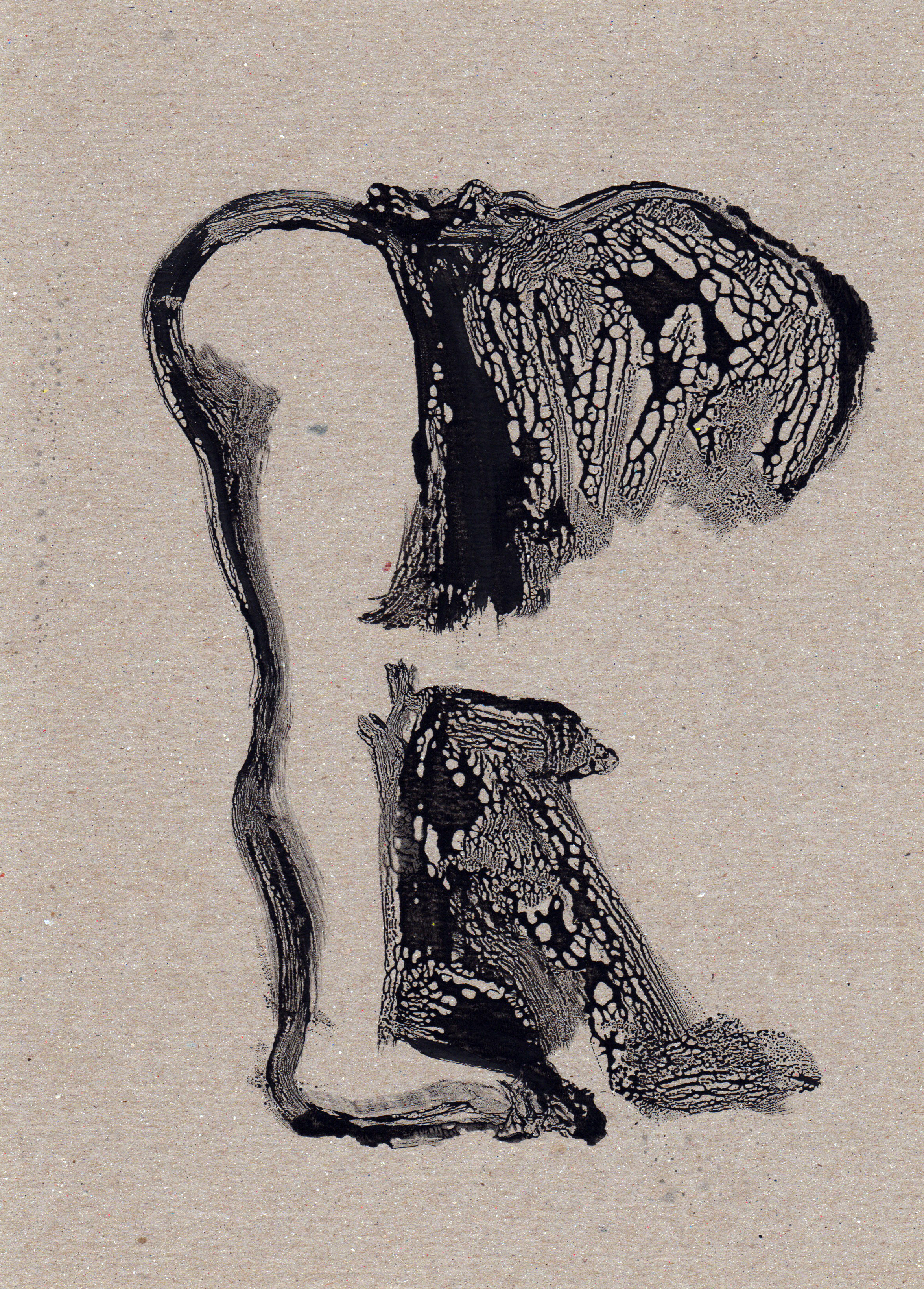 Untitled Revealed, 2014, gelatin monotype, 11x8 inches