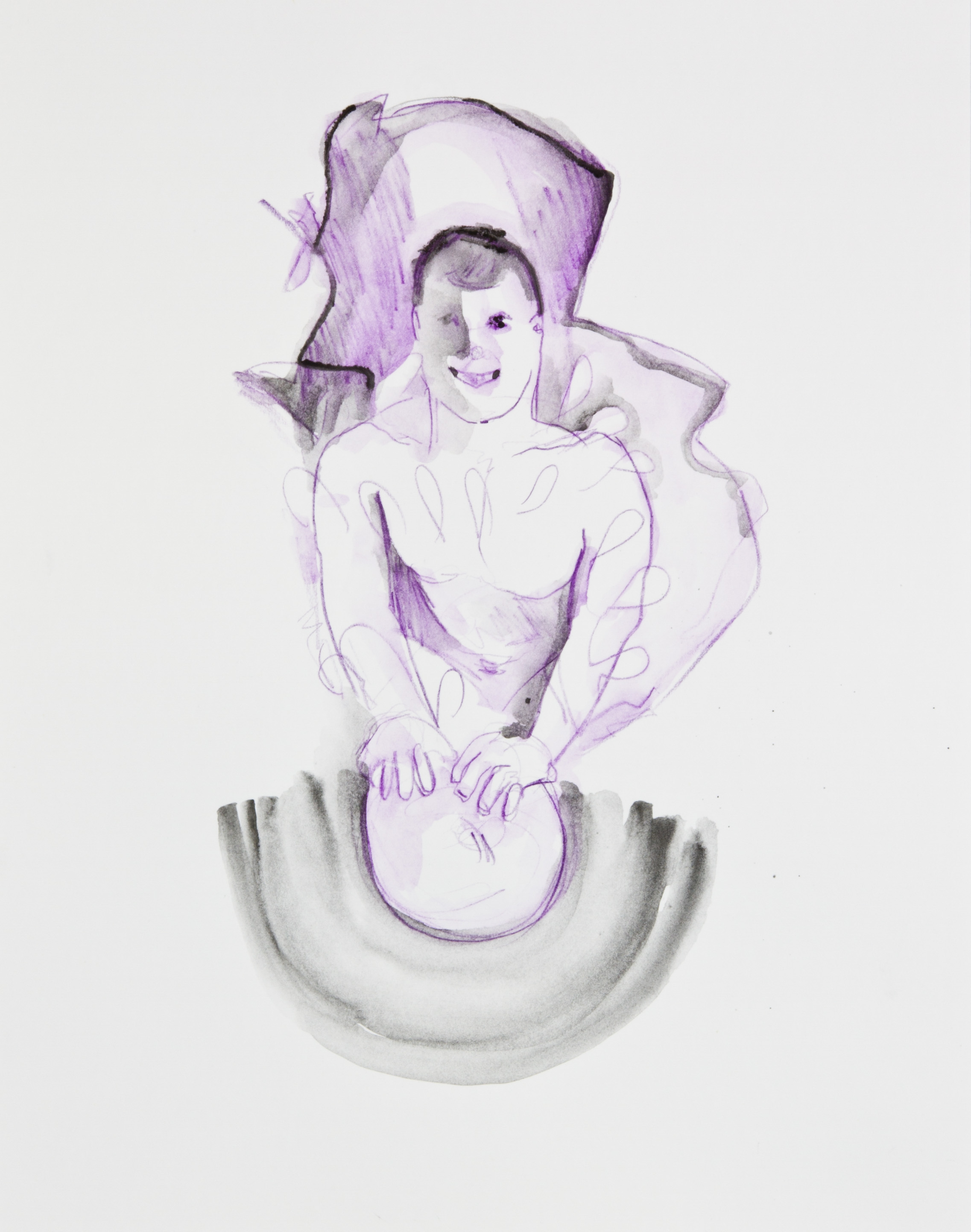 Antiperspirant, 2013, graphite, crayon and watercolor pencil on paper, 11x14 inches