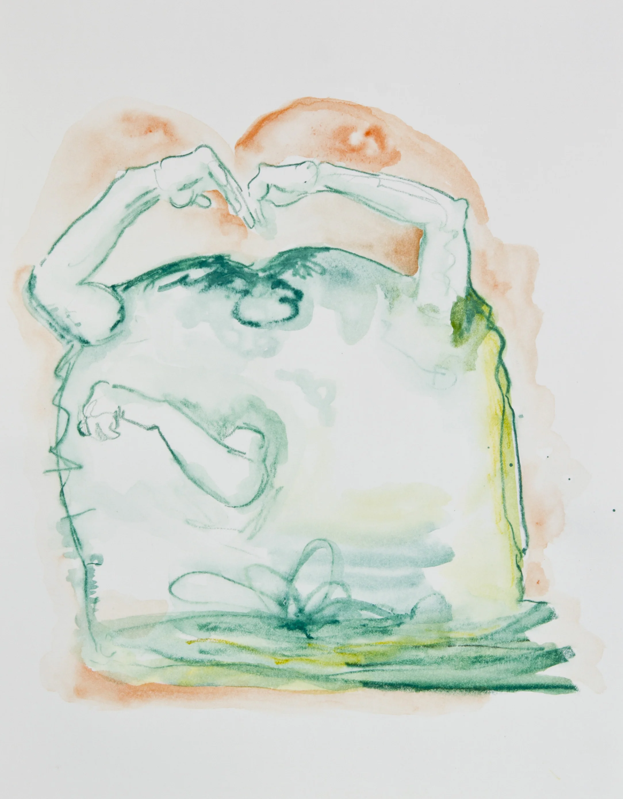Arch Lovers, 2013, graphite, crayon and watercolor pencil on paper, 11x14 inches