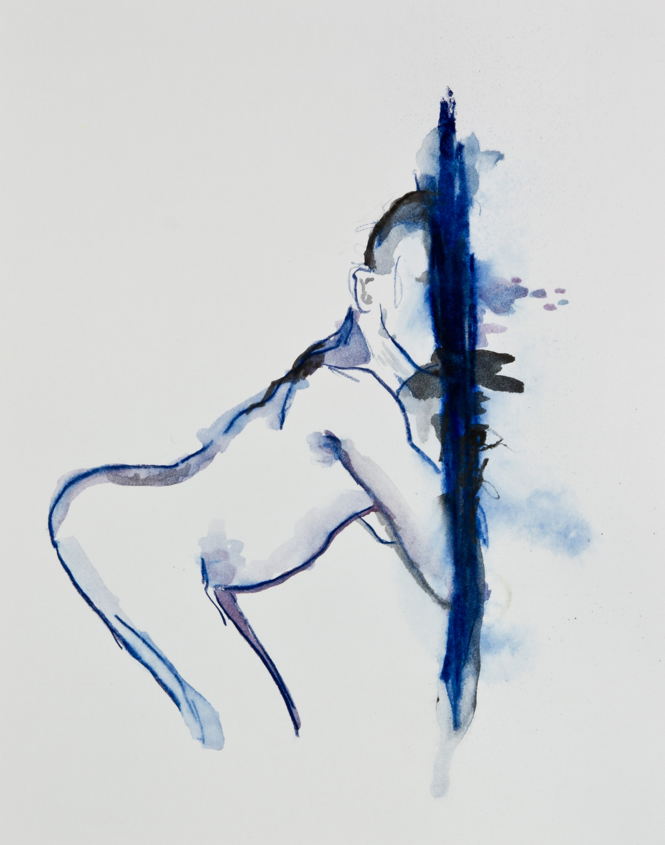 Blue, 2013, graphite, crayon and watercolor pencil on paper, 11x14 inches