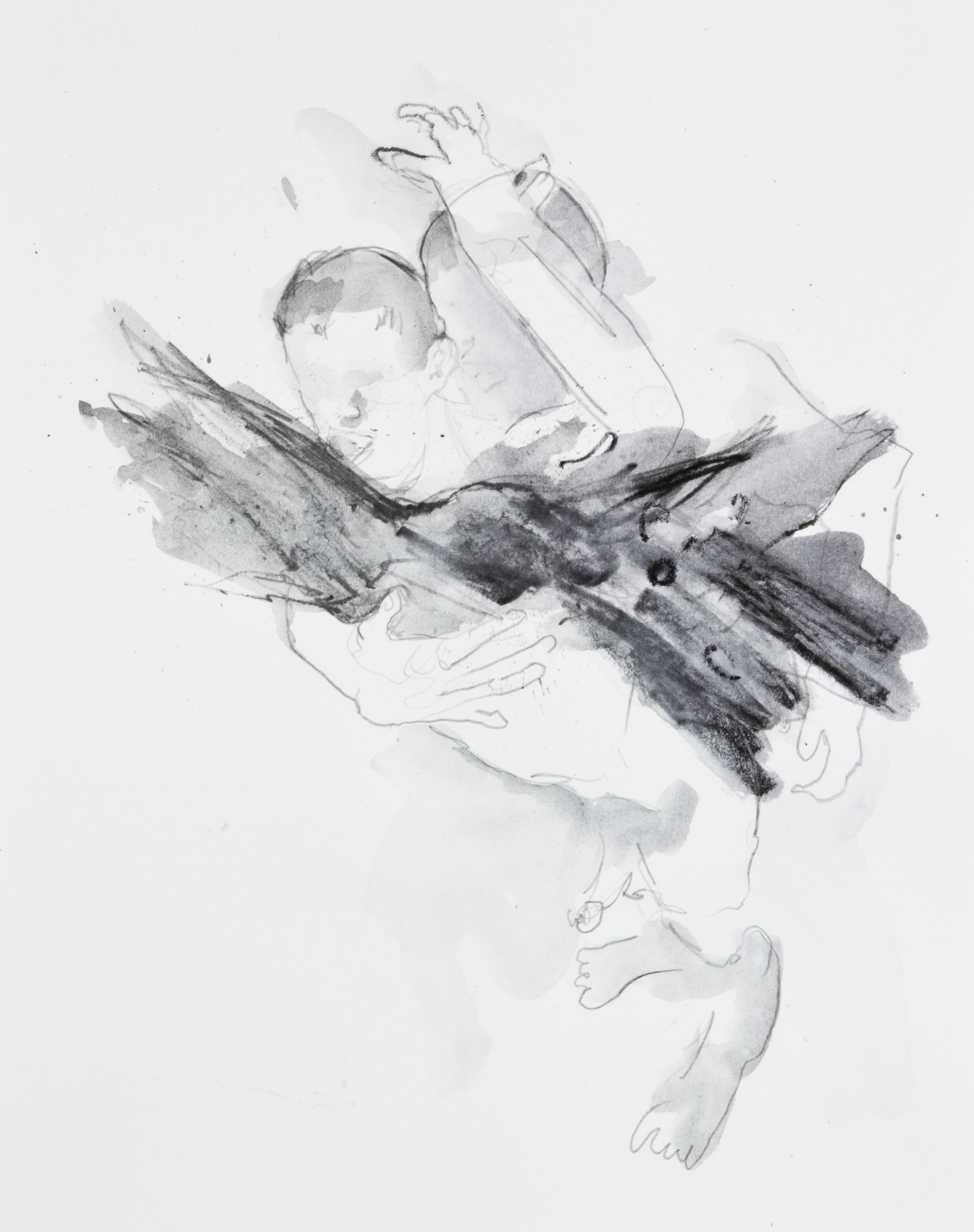 Forming Out Of Nothing, 2013, graphite on paper, 11x14 inches