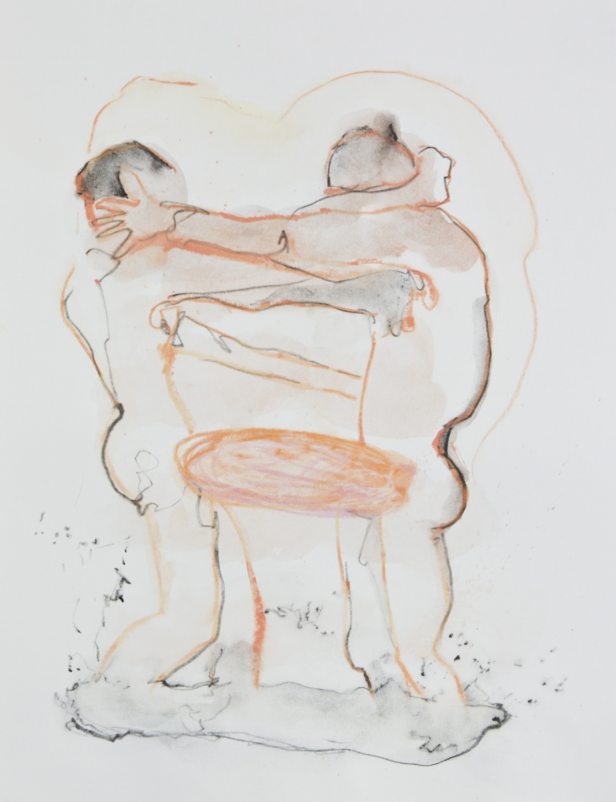 Love Dance, 2013, graphite, crayon and watercolor pencil on paper, 11x14 inches