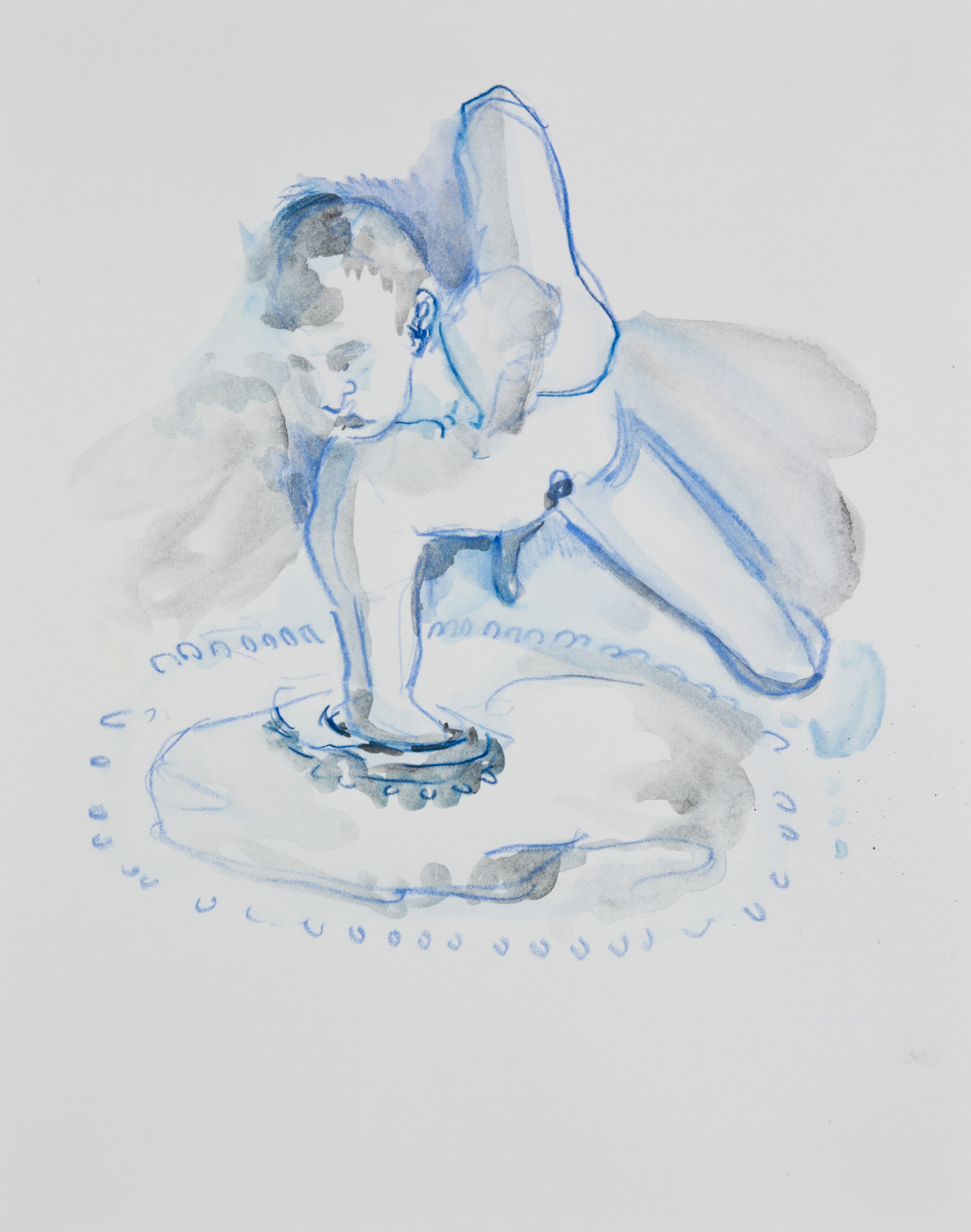 The Pool, 2013, graphite, crayon and watercolor pencil on paper, 11x14 inches