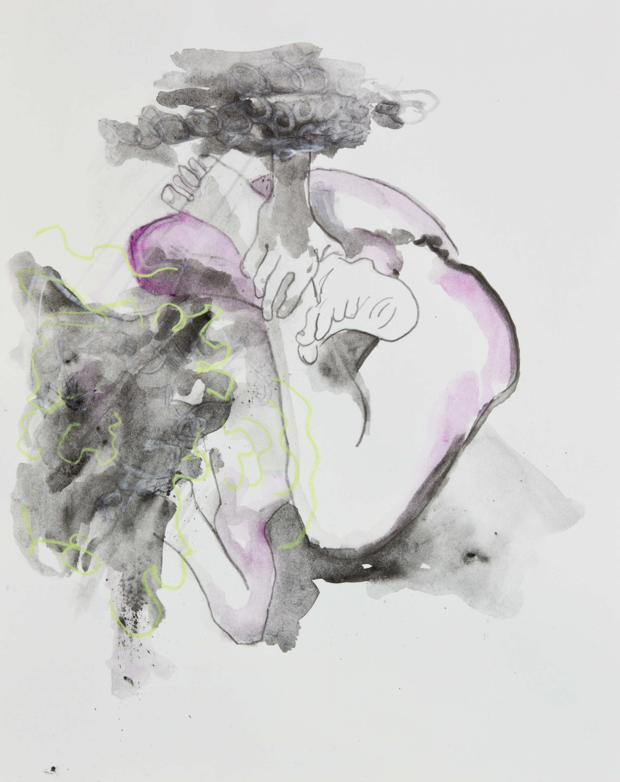 Unconscious Creation, 2013, graphite, crayon and watercolor pencil on paper, 11x14 inches