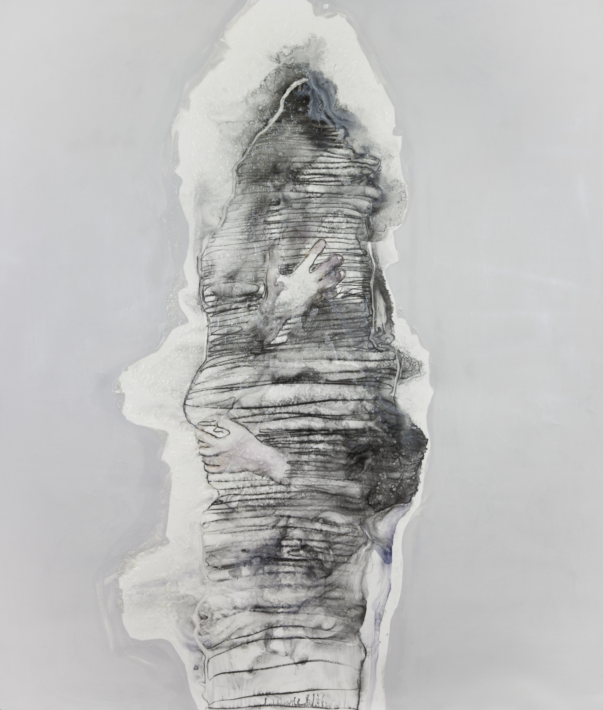 Grey Matter, 2012, watercolor and acrylic on polypropylene, 60x69 inches
