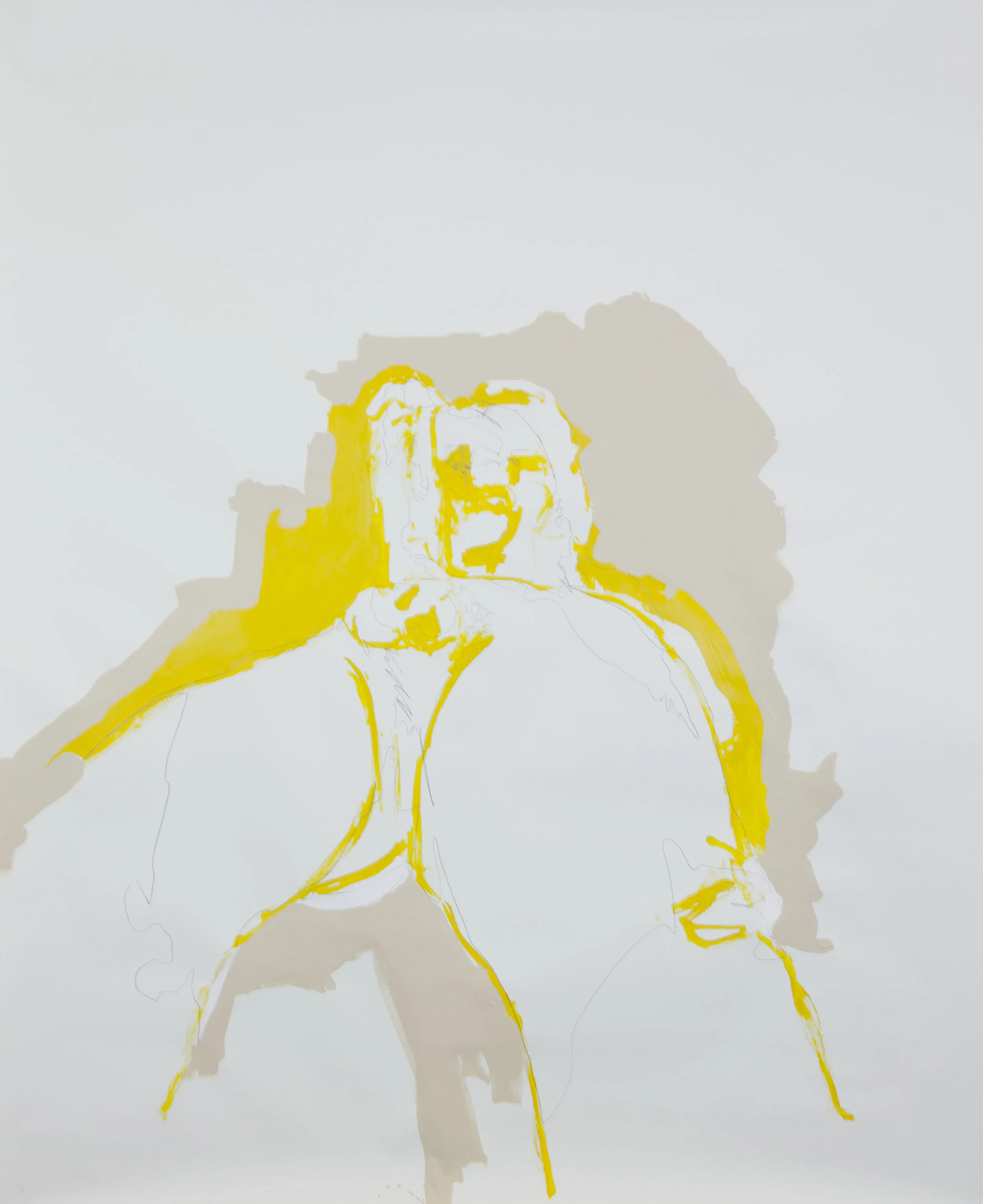 Triangle, 2012, acrylic, graphite and charcoal on paper, 36x50 inches