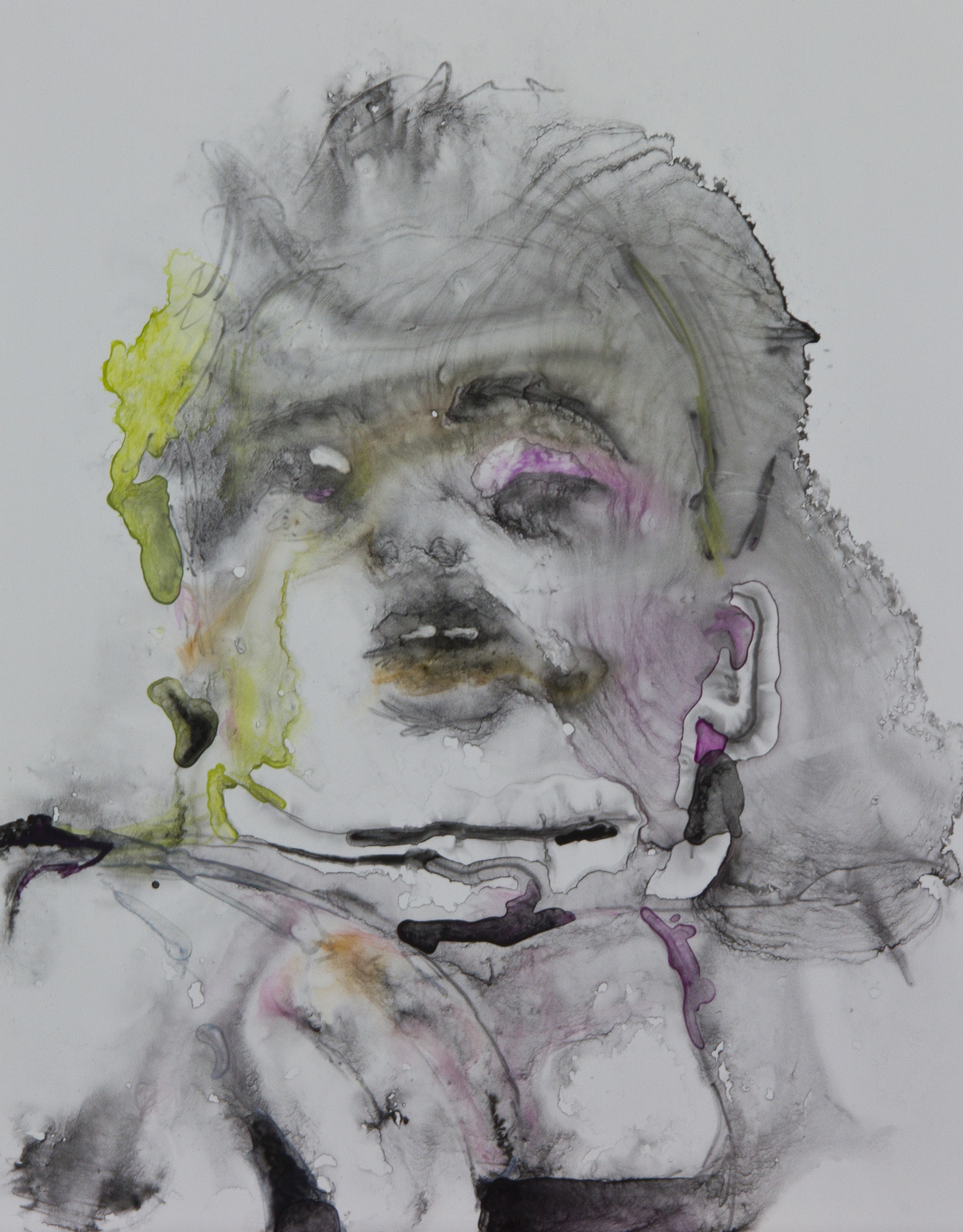 Changed So Drastically, 2011, watercolor on polypropylene, 11x14 inches