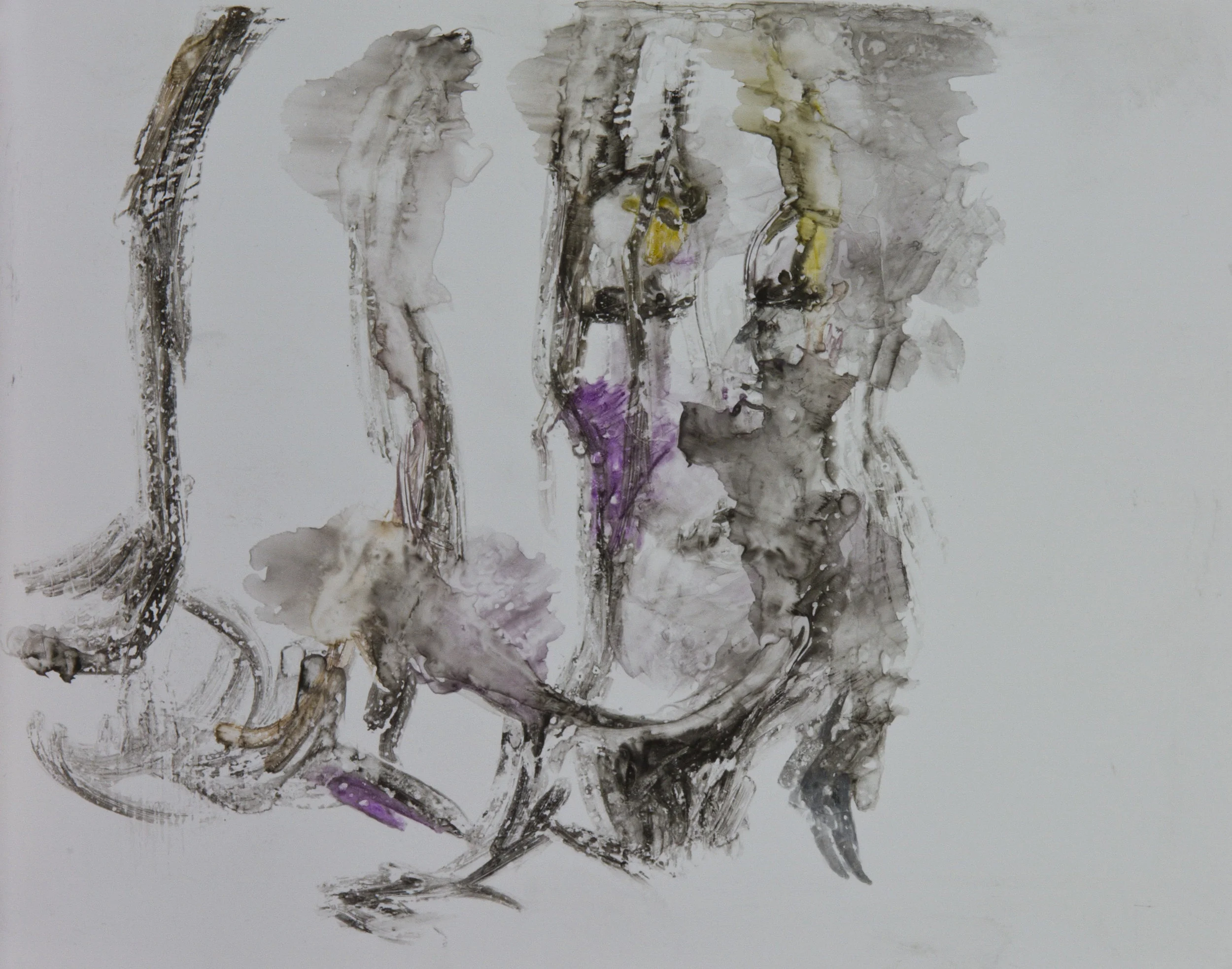 Acts 2, 2010, watercolor monotype on polypropylene, 11x14 inches