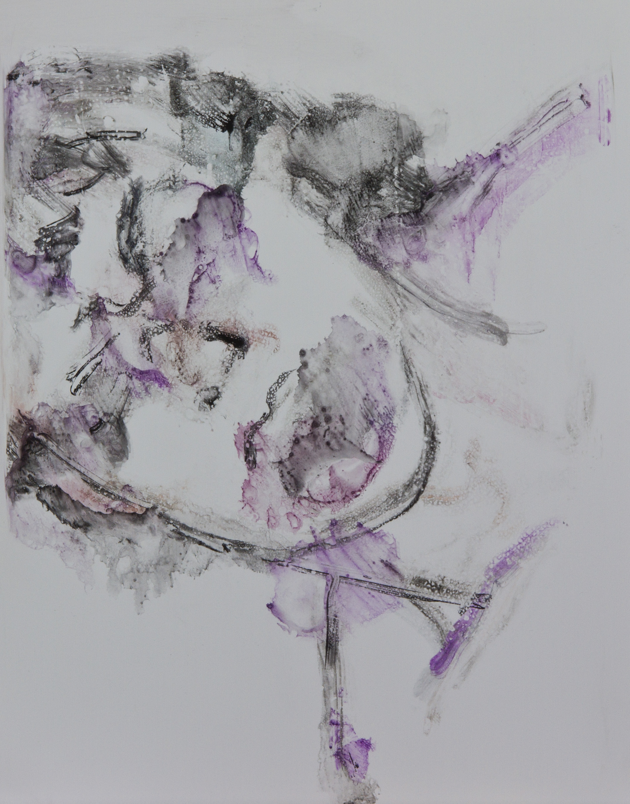 Acts 36, 2010, watercolor monotype on polypropylene, 11x14 inches