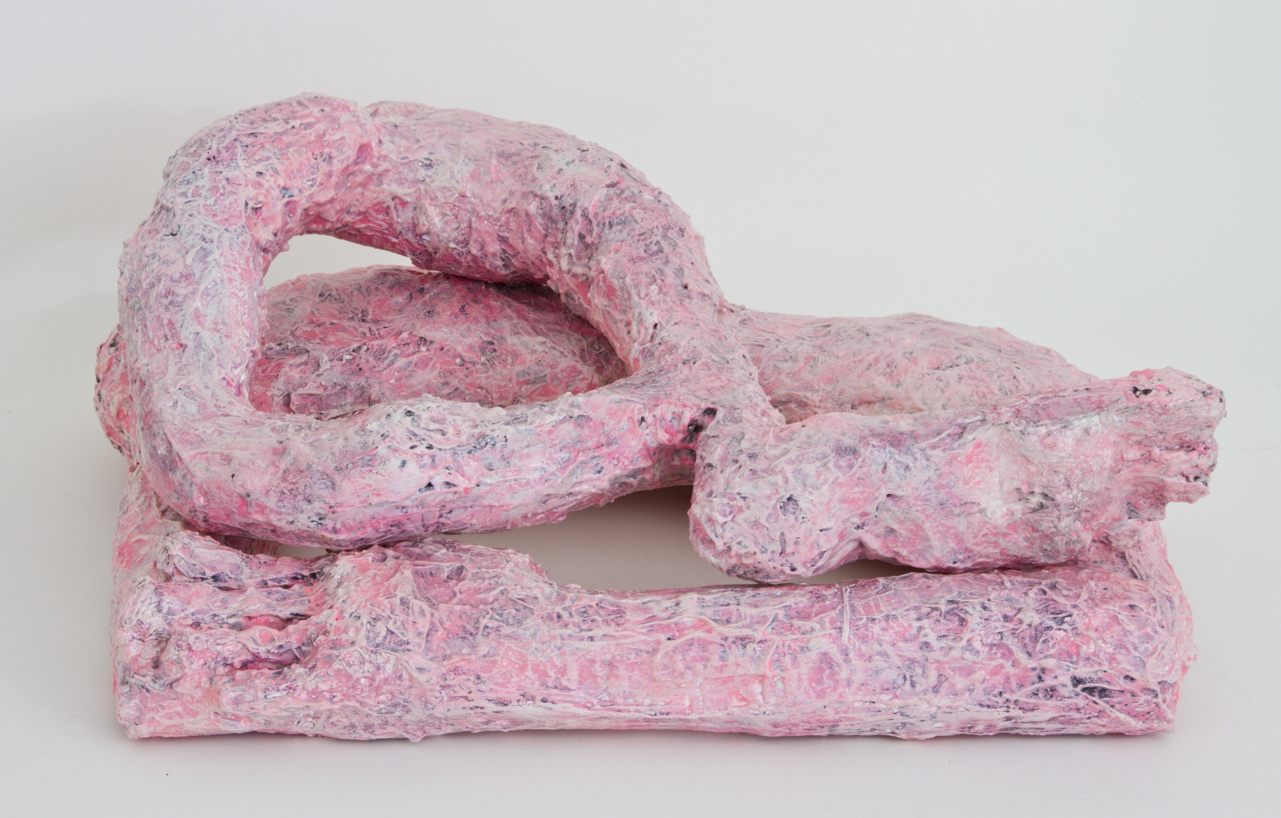 Bubblegum Body Rhythm, 2015, plaster, acrylic paint mixed materials, 20x26x10 inches