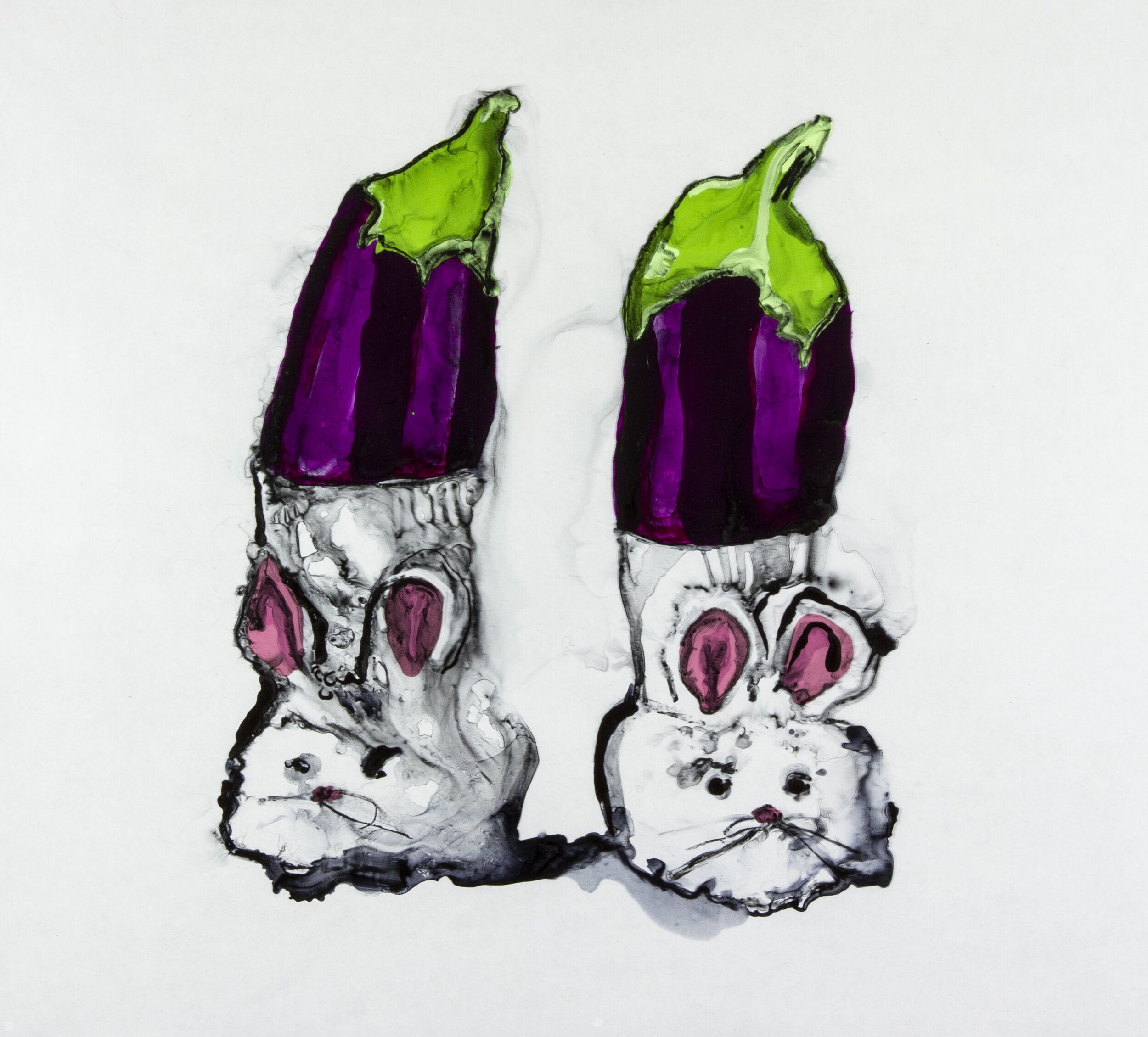 Eggplant Bunny Slippers