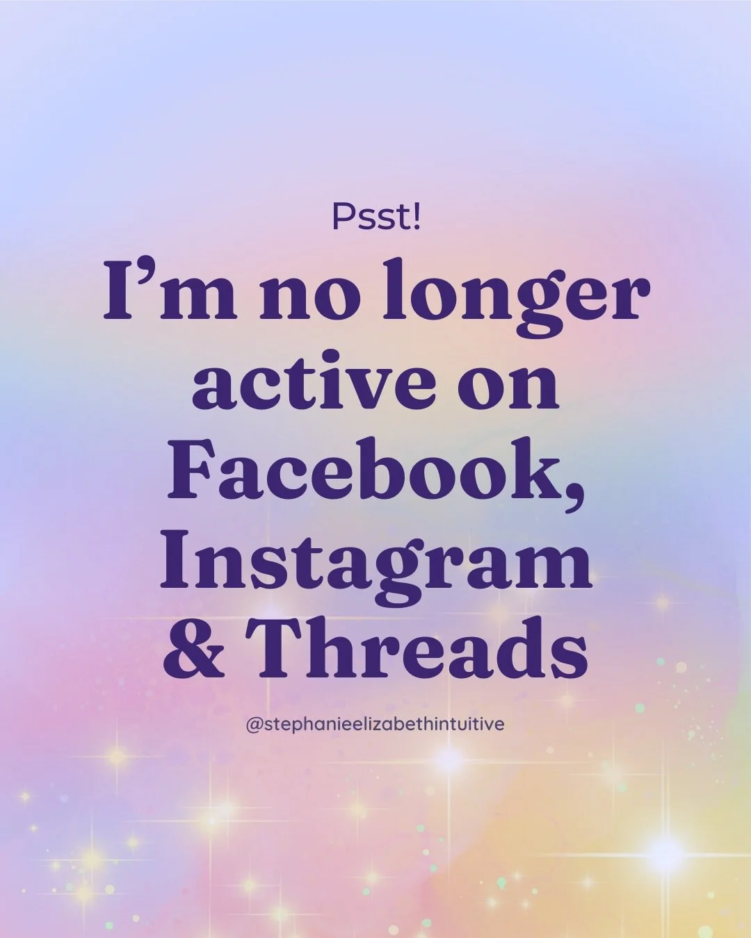 Dropping in from the void to let you know that I&rsquo;m no longer active on Facebook, Instagram or Threads. You probably noticed already since I haven&rsquo;t posted in quite some time lol but I am now focused on my podcast, AuDHD Magic, my email ne