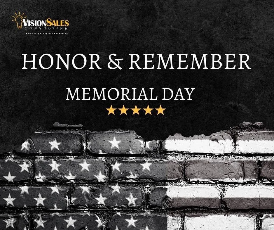 Honor &amp; Remember #MemorialDay

🆚 #visionsalesconsulting  #branding #websitedesign #marketing #digitalconsulting #friscotexas