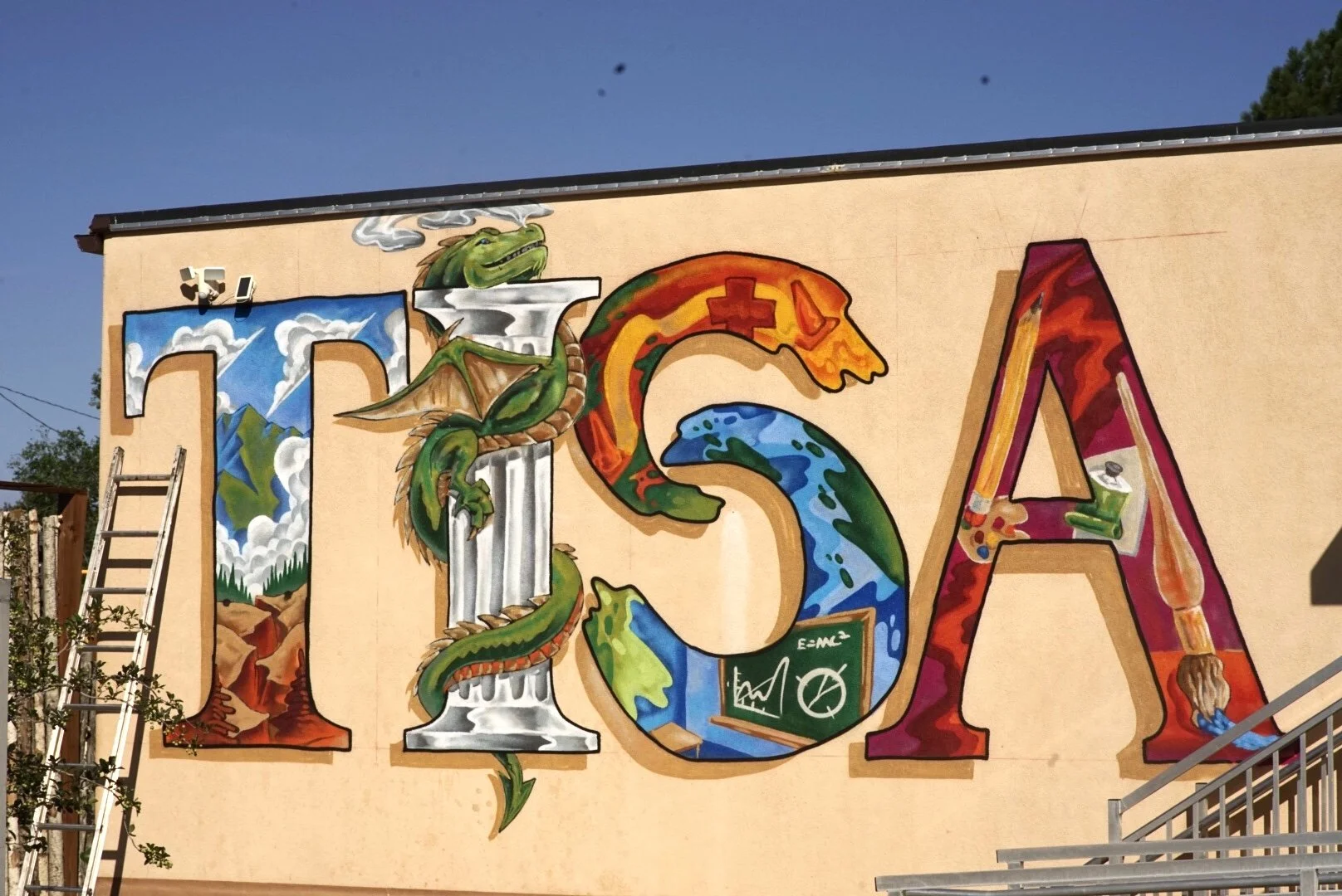 Sign done for Taos Integrated School for the Arts Taos, NM