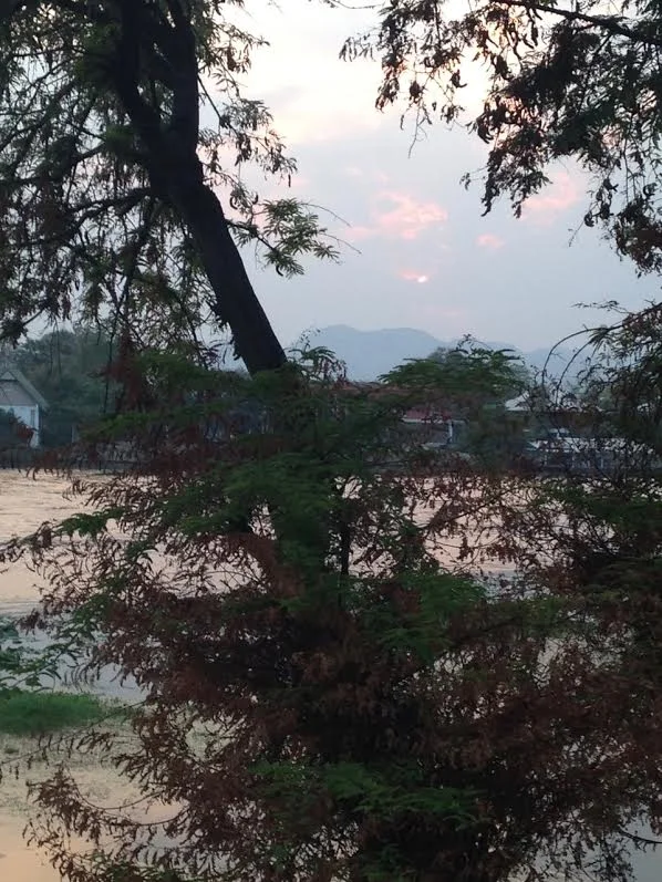 kanchanaburi, thailand. dusk.