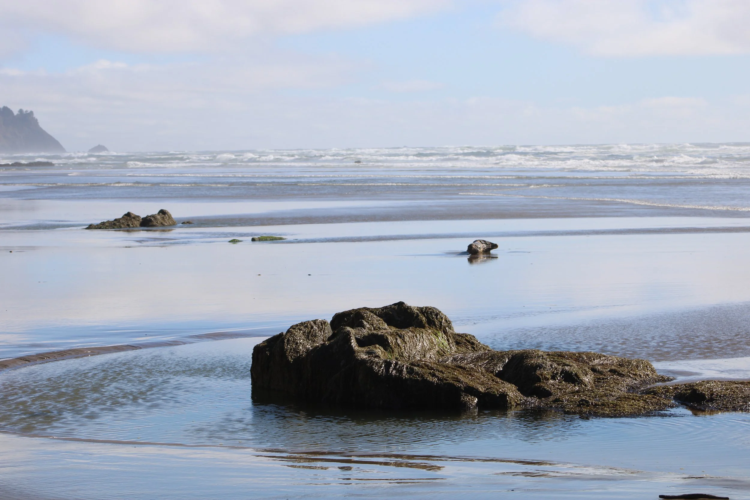  Low tide revealing rocks at Hug Point. One of the most beautiful beaches I’ve ever been to.  