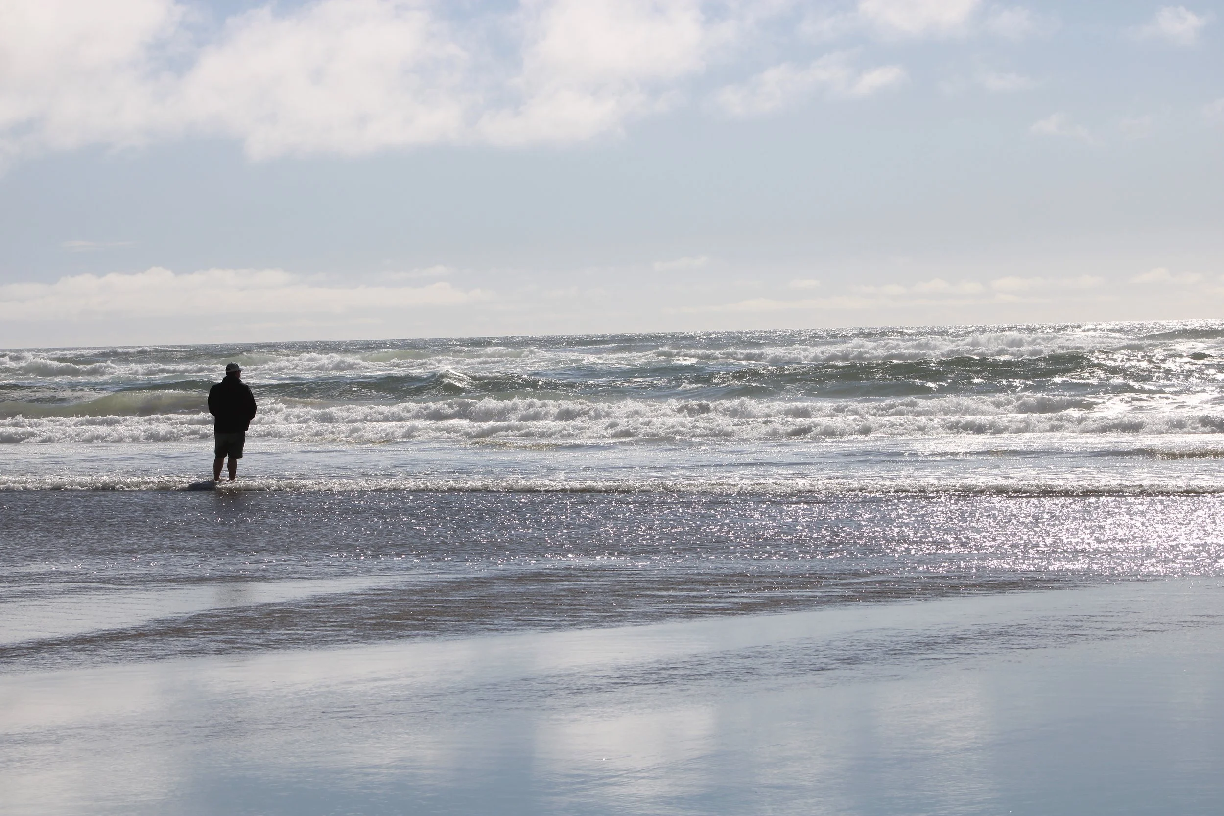  My husband standing in the water at Hug Point, Oregon. One of my most favorite photos I’ve ever taken. 