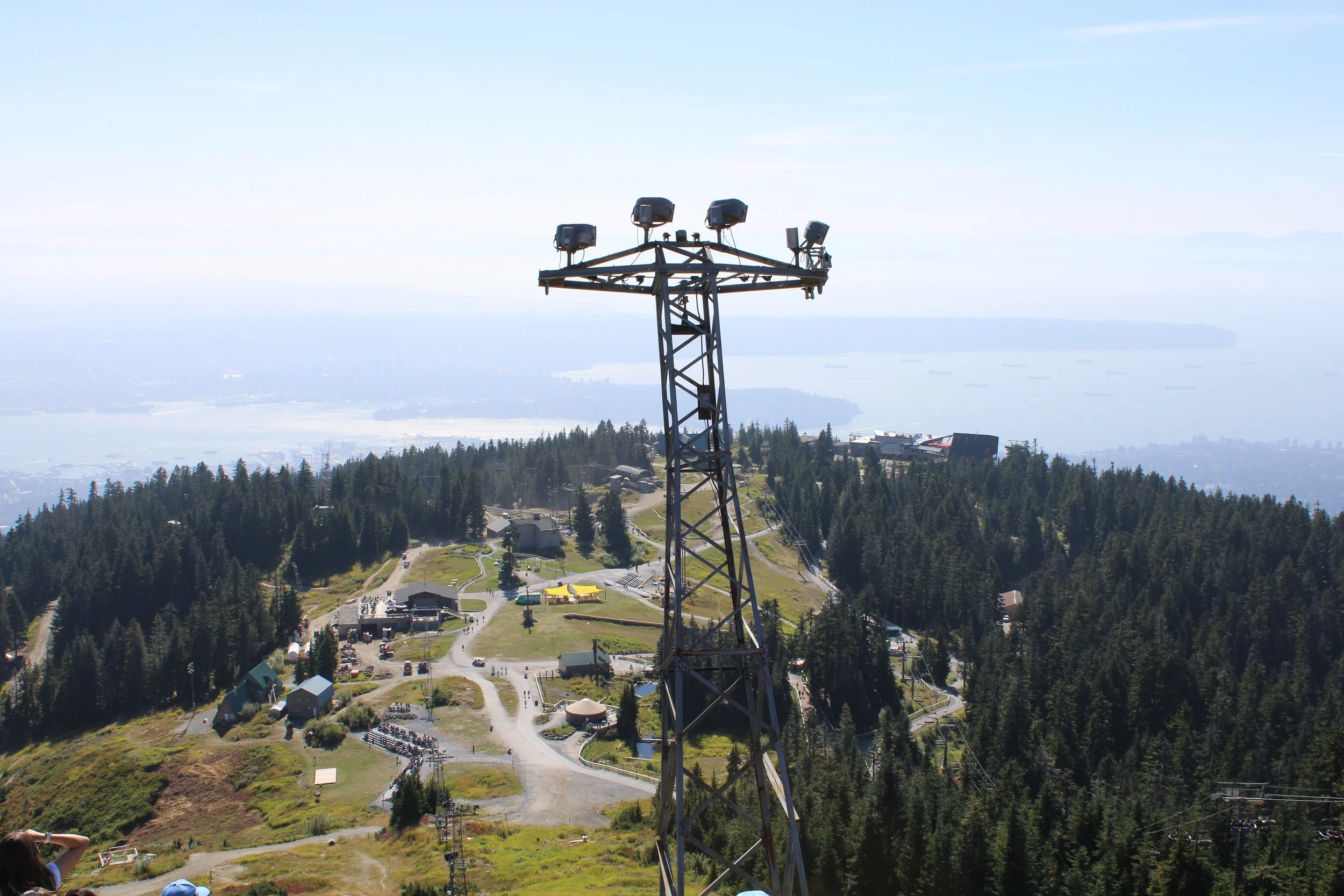 Grouse Mountain Lodge with backdrop of Vancouver Area views