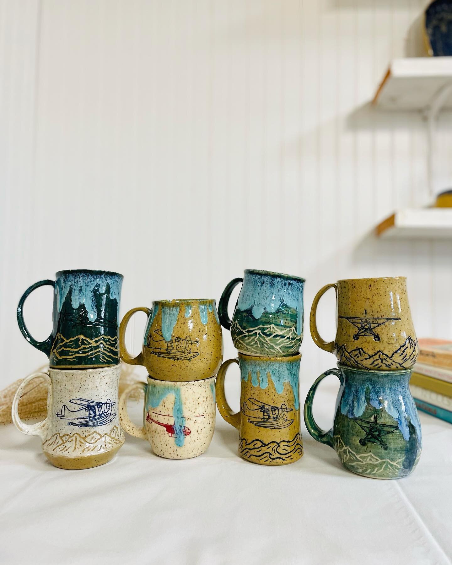 Lots of big changes going on right now &hellip; but I can&rsquo;t wait to get back to making more aviation mugs and all the new creative ideas I have floating around in my head. ✨✨✨

A few airplane mugs that made it through that last batch of firing 