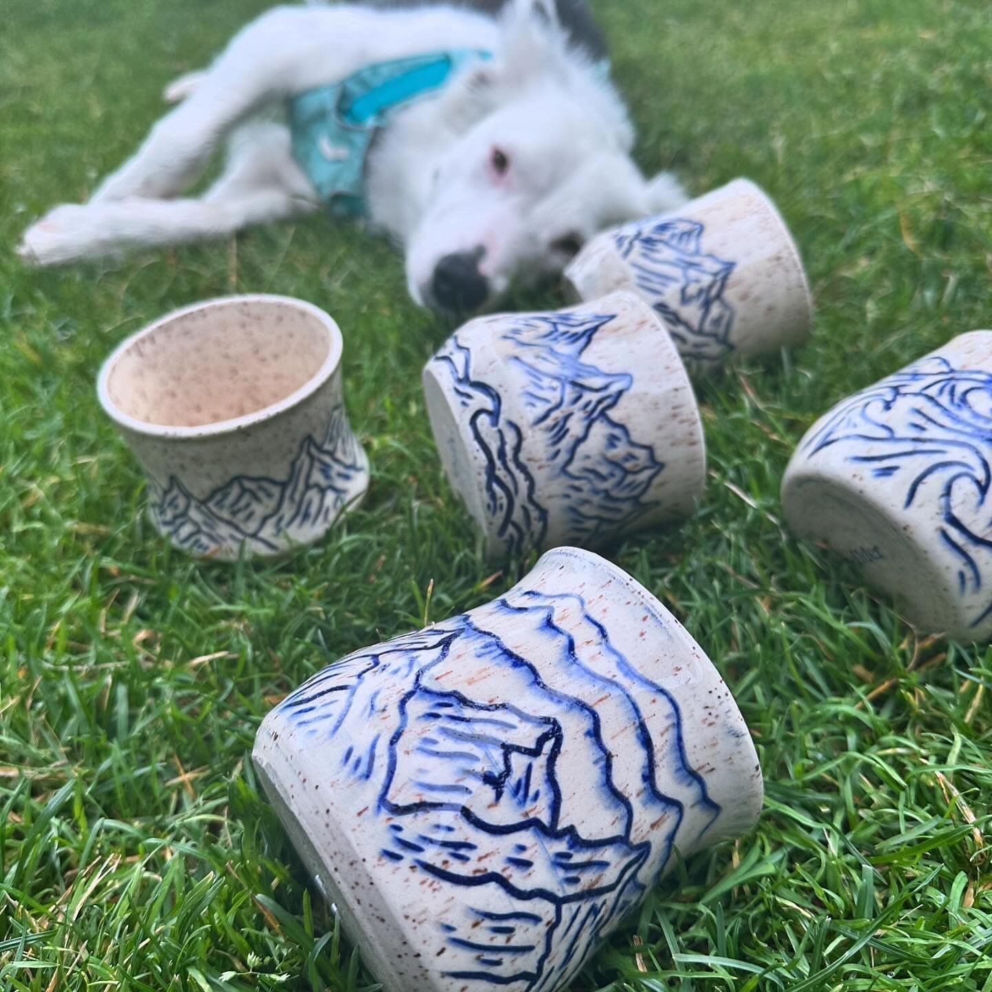 Mountains and waves from the last kiln batch 🏔️🌊☀️