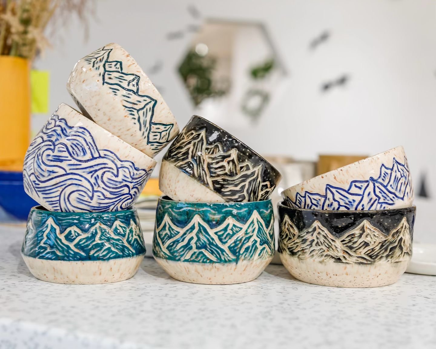 Just a handful of these mountain or wave planters available tomorrow, specifically made for @the_pottery_jungle ✨ drip tray included! 

First Friday, Oct 4th - 4-8PM 
At The Pottery Jungle, 
Juneau AK
