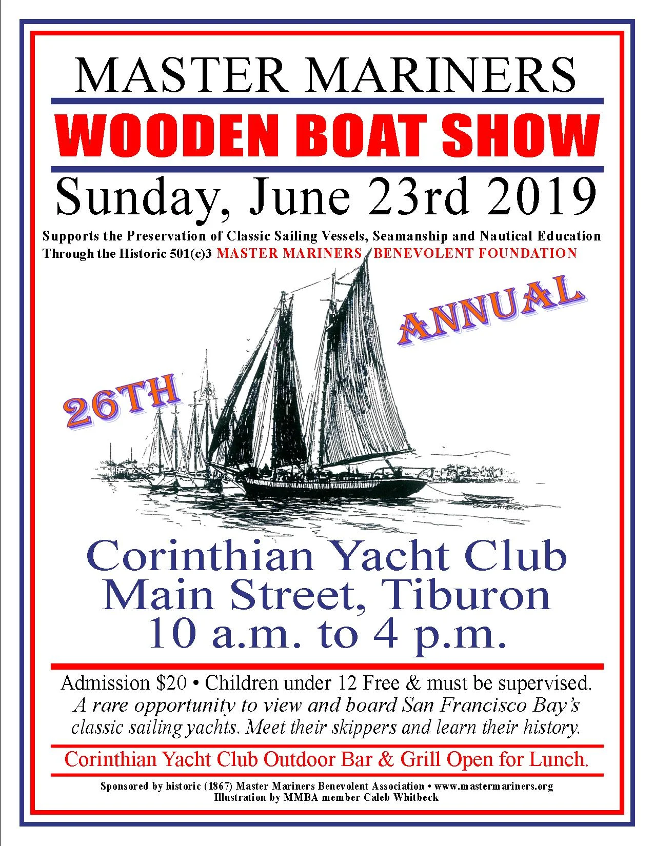 26th Annual Wooden Boat Show! - Sunday June 23 10 AM - 4 PM