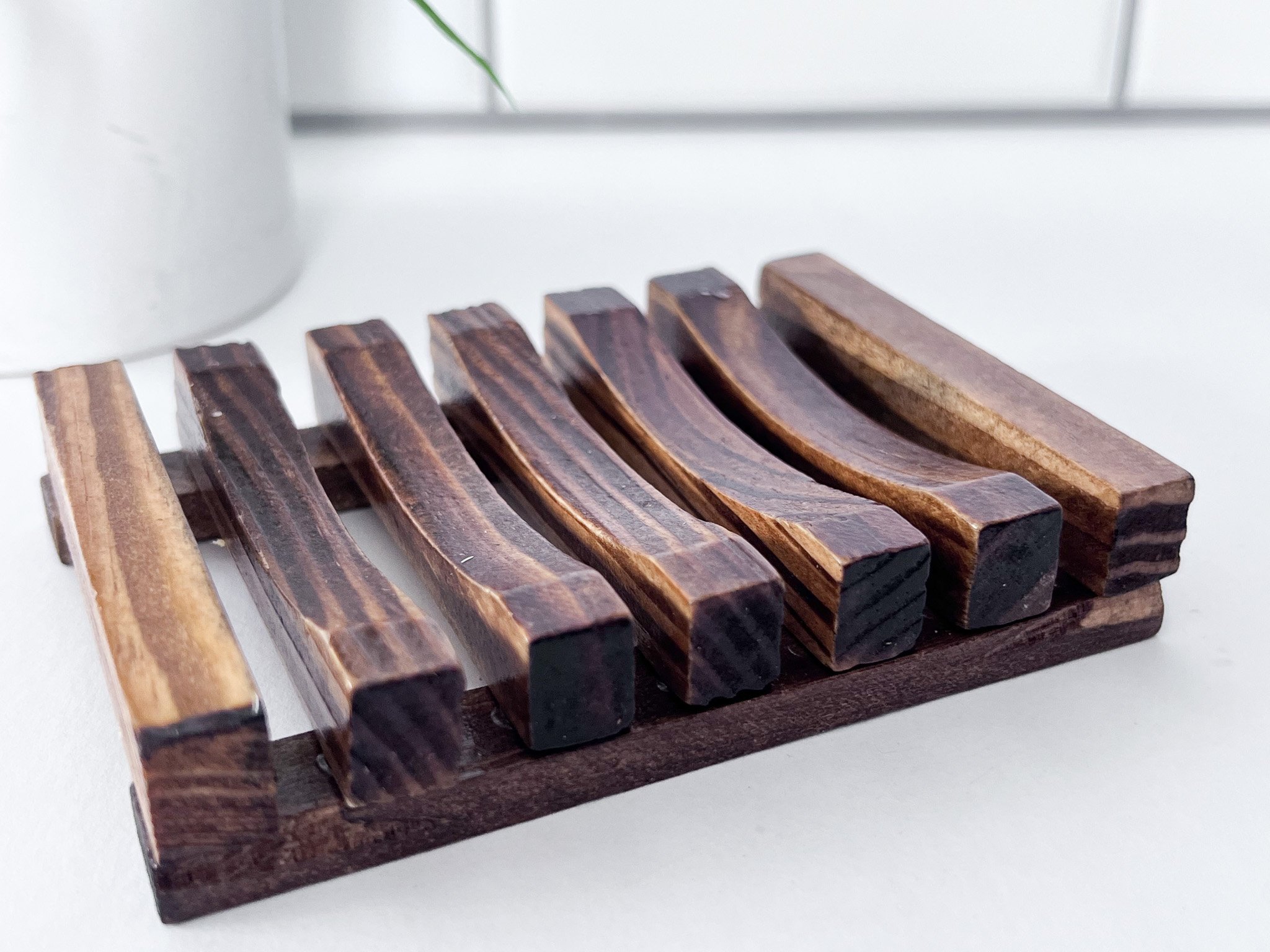 Dark WOod Soap Dish Close up.jpg