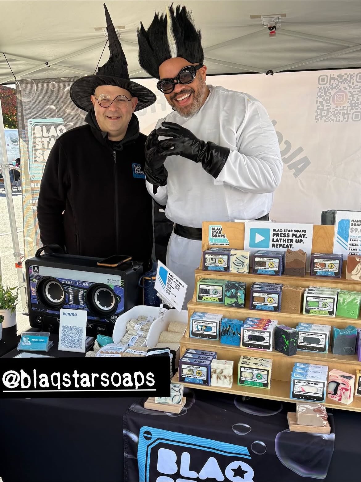 It&rsquo;s the last day of the @walthamfarmersmarket 2025 season and we dressed up for the occasion! #halloween #madscientist #soap #soapmakersofinstagram #soapmakers