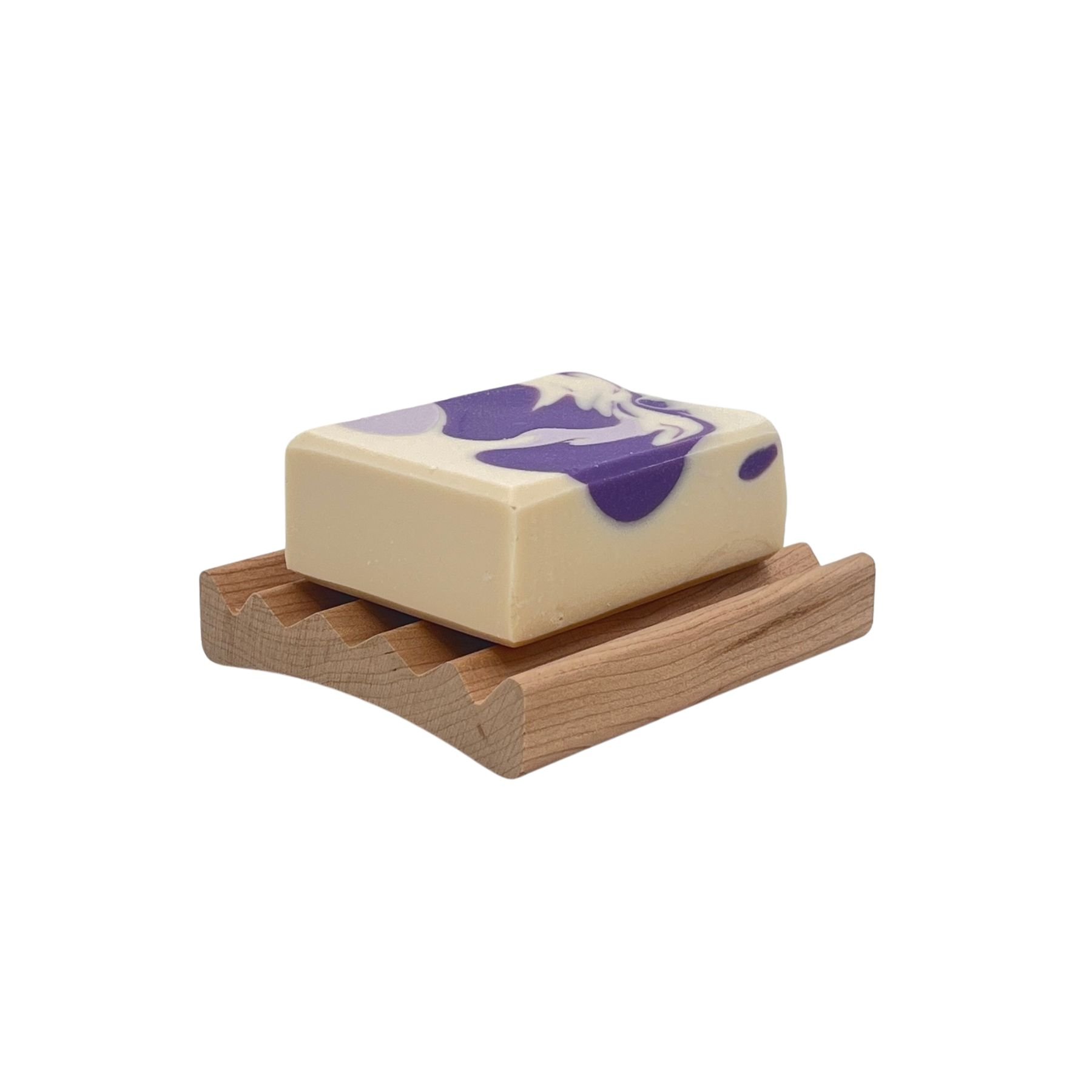 Arched Wooden soap dish with soap.jpg
