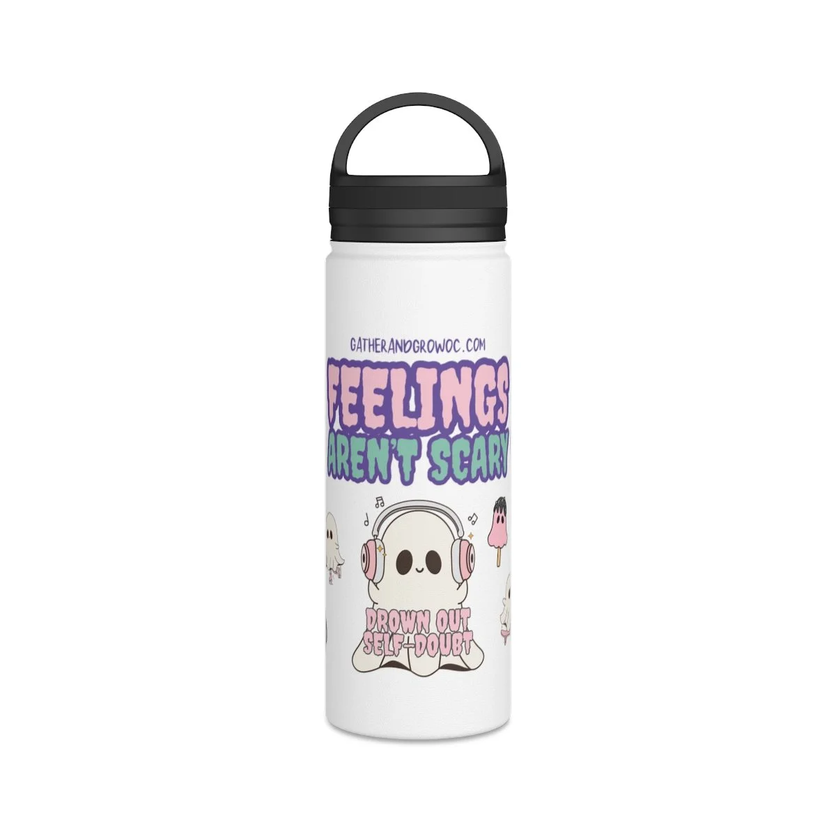 Feelings Aren't Scary - Stainless Steel Water Bottle