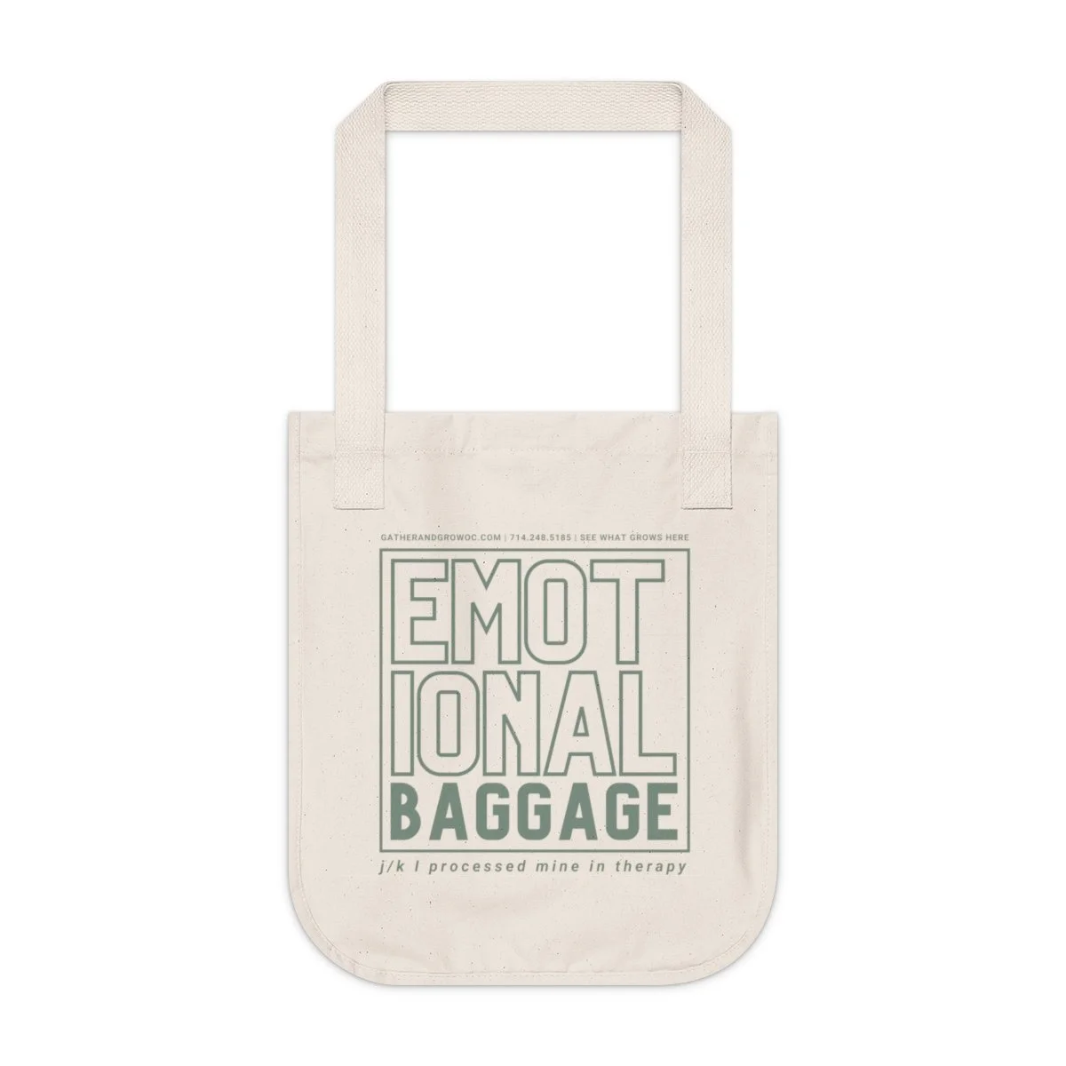 Organic Canvas Tote Bag - Emotional Baggage