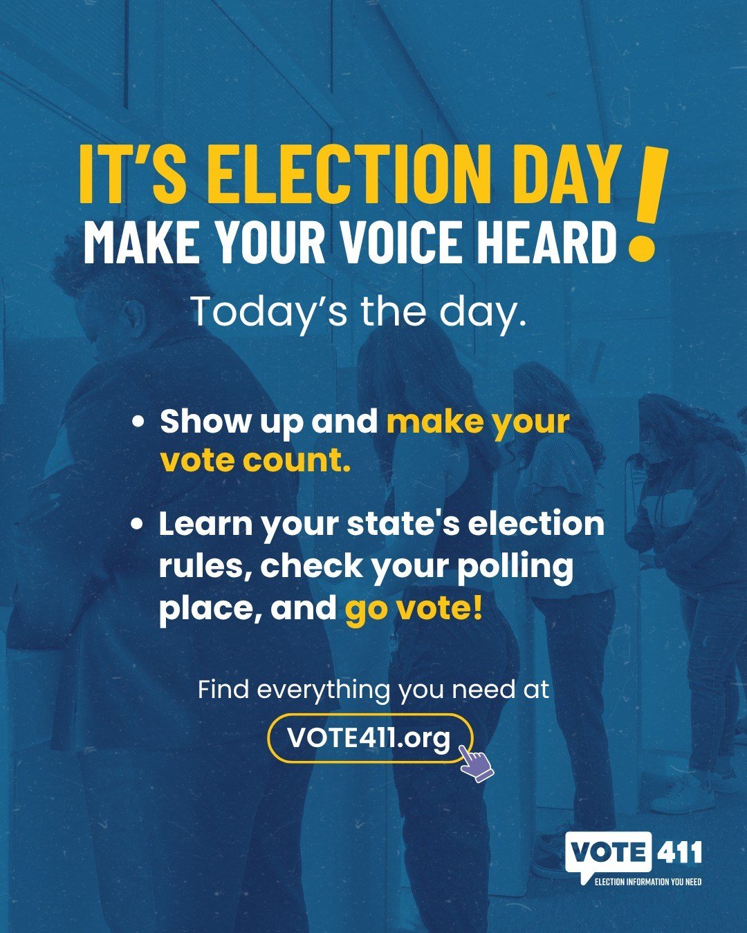 Today is Election Day here in California and across the country.  Make your voice heard and vote!

More information about California's statewide special election: https://www.sos.ca.gov/elections/upcoming-elections/statewide-special-nov-4-2025

Visit
