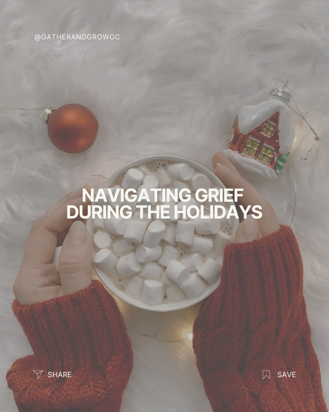 The holidays can make grief feel louder. 💔✨

Even when the world is telling you to be cheerful, your heart may feel heavy with grief. If this season brings up sadness, numbness, anger, or complicated feelings&mdash;please know you're not alone. 

Ch