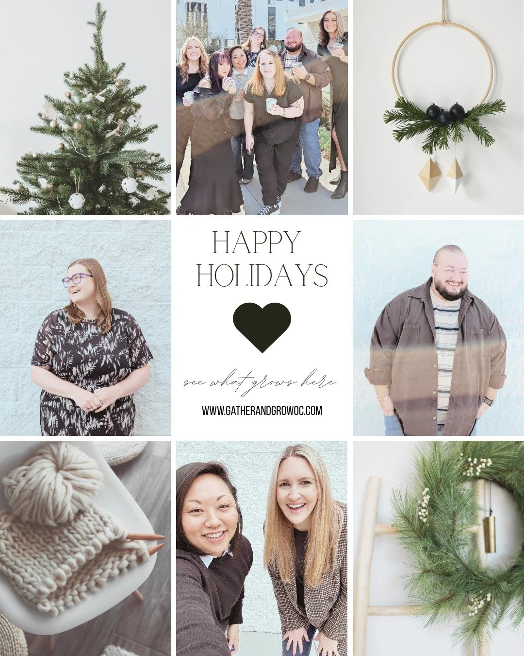 🌲 Happy Holidays! Help is always here if you need it. 
www.gatherandgrowoc.com | hello@gatherandgrowoc.com

#gatherandgrow #orangecountytherapist #therapy #holidays2025 #mentalhealthmatters #affirmingcare #seewhatgrowshere #heretohelp