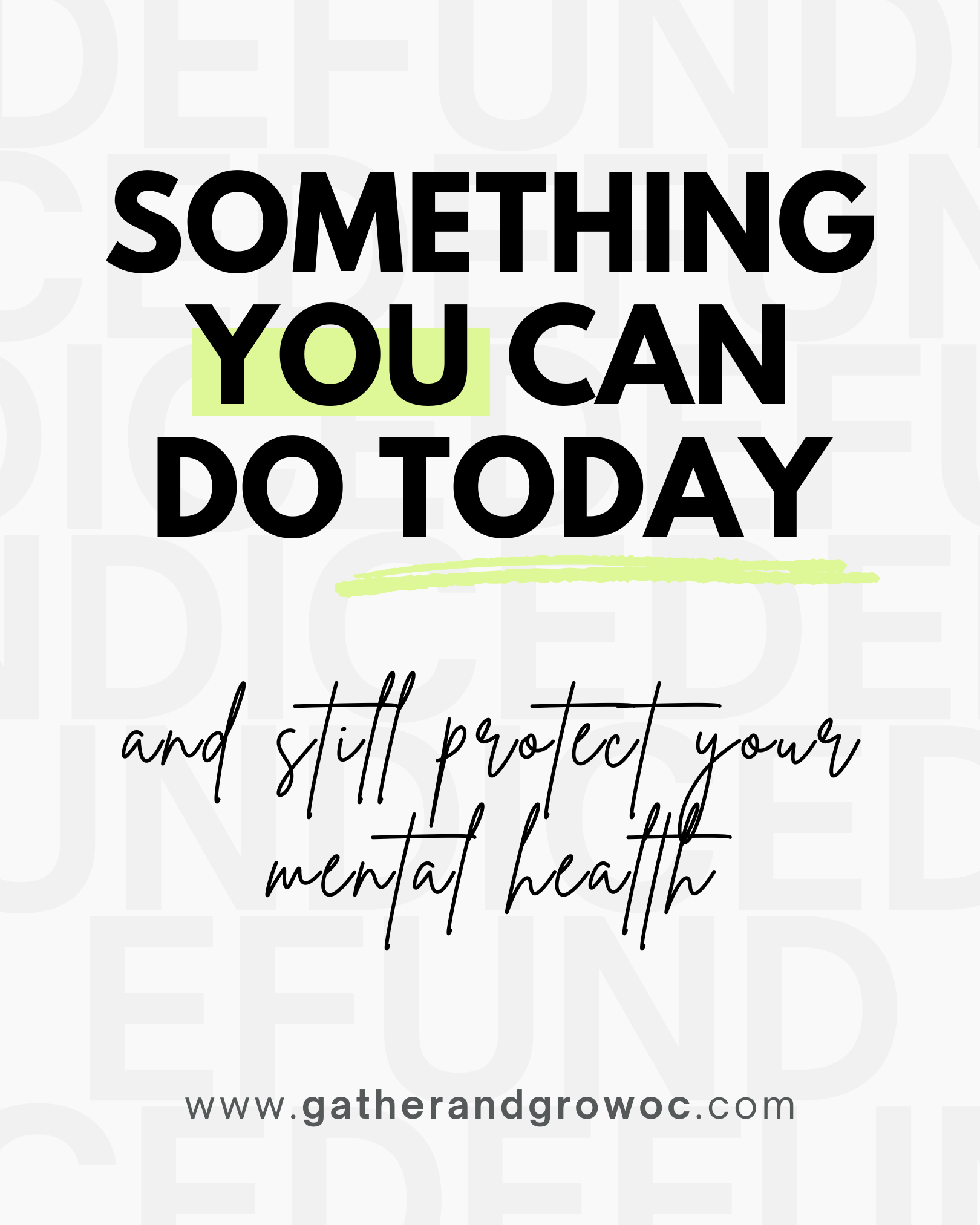 Balancing Taking Action &amp; Your Mental Health