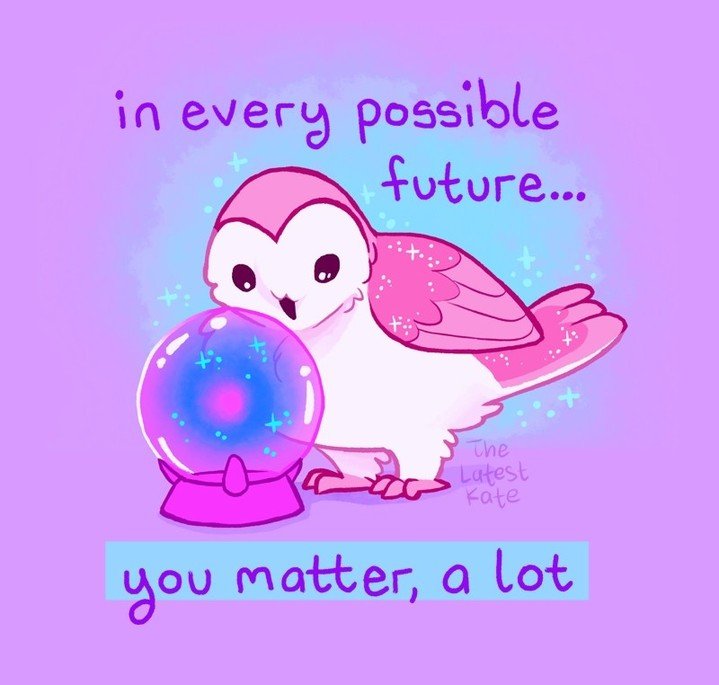 Hey, just FYI. 💞 

Artist Credit: The Latest Kate 

#gatherandgrowoc #thelatestkate #therapets #mentalhealthmatters