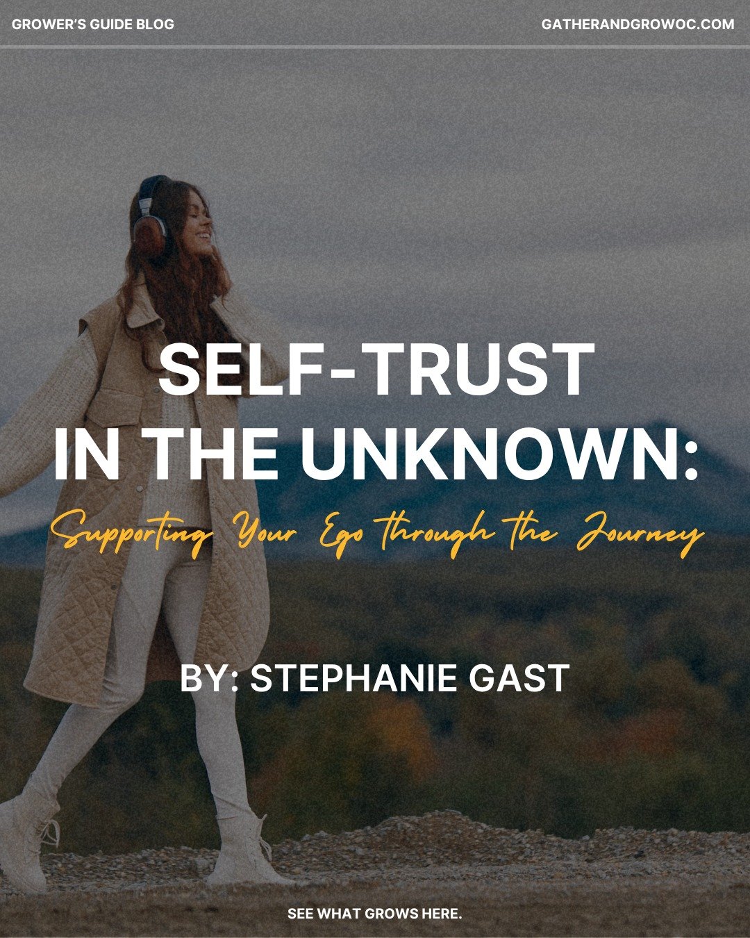 On the Grower's Guide this week, @stephaniegtherapy penned a beautiful piece about cultivating self-trust in the unknown. 

Stephanie writes, "But what happens when everything you want lives in the unknown? What if that you desire that requires 