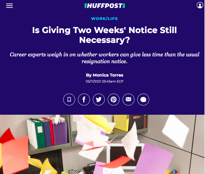 Here S Why Giving A 2 Weeks Notice Isn T Necessary Real You Leadership