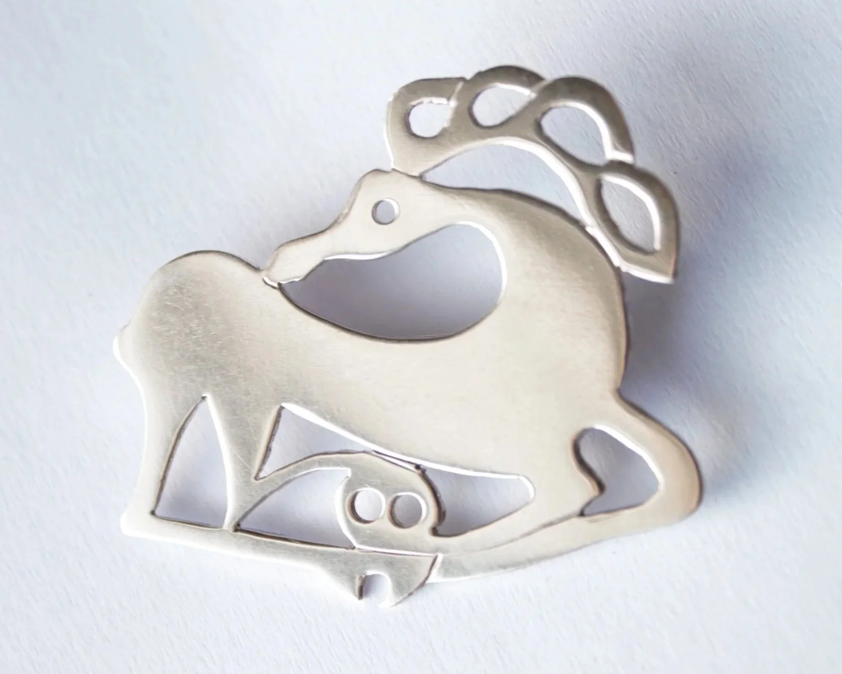 Recumbent Stag Brooch
