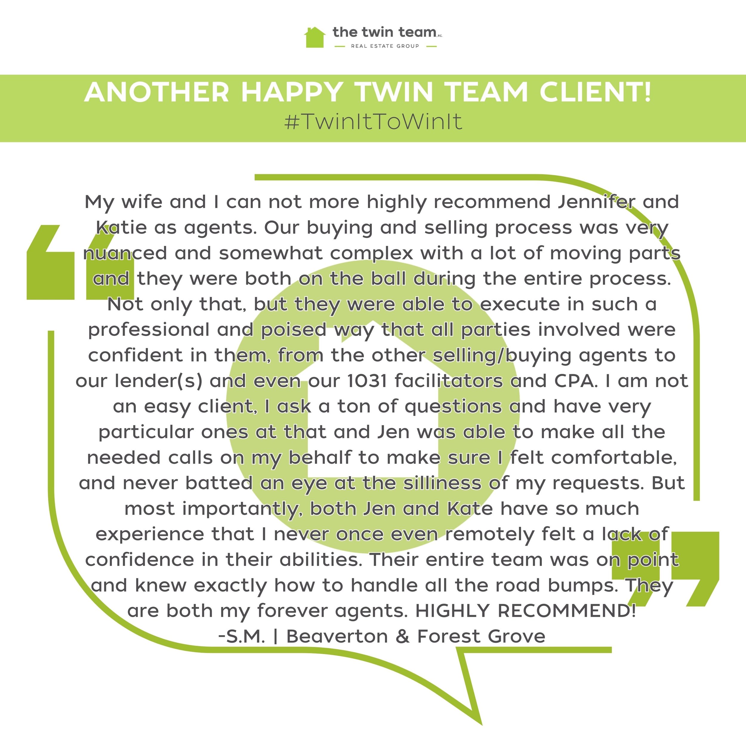 A Dream Team! Experience matters, and so do relationships.