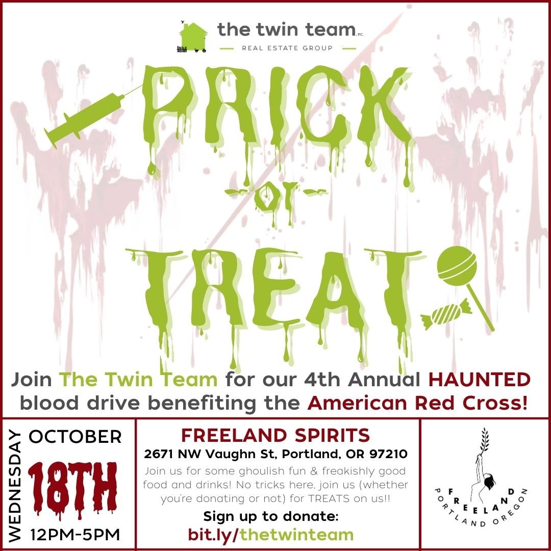 👻🩸 PRICK or TREAT! 💉💪 | Our Annual ~Haunted~ Blood Drive is on 10/18!