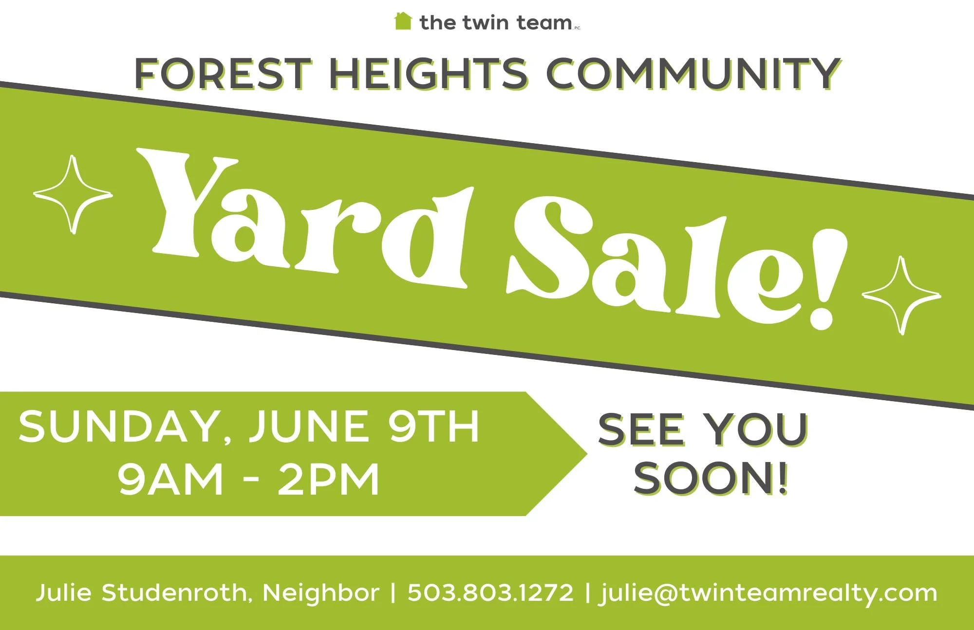 Forest Heights Community Yard Sale — The Twin Team