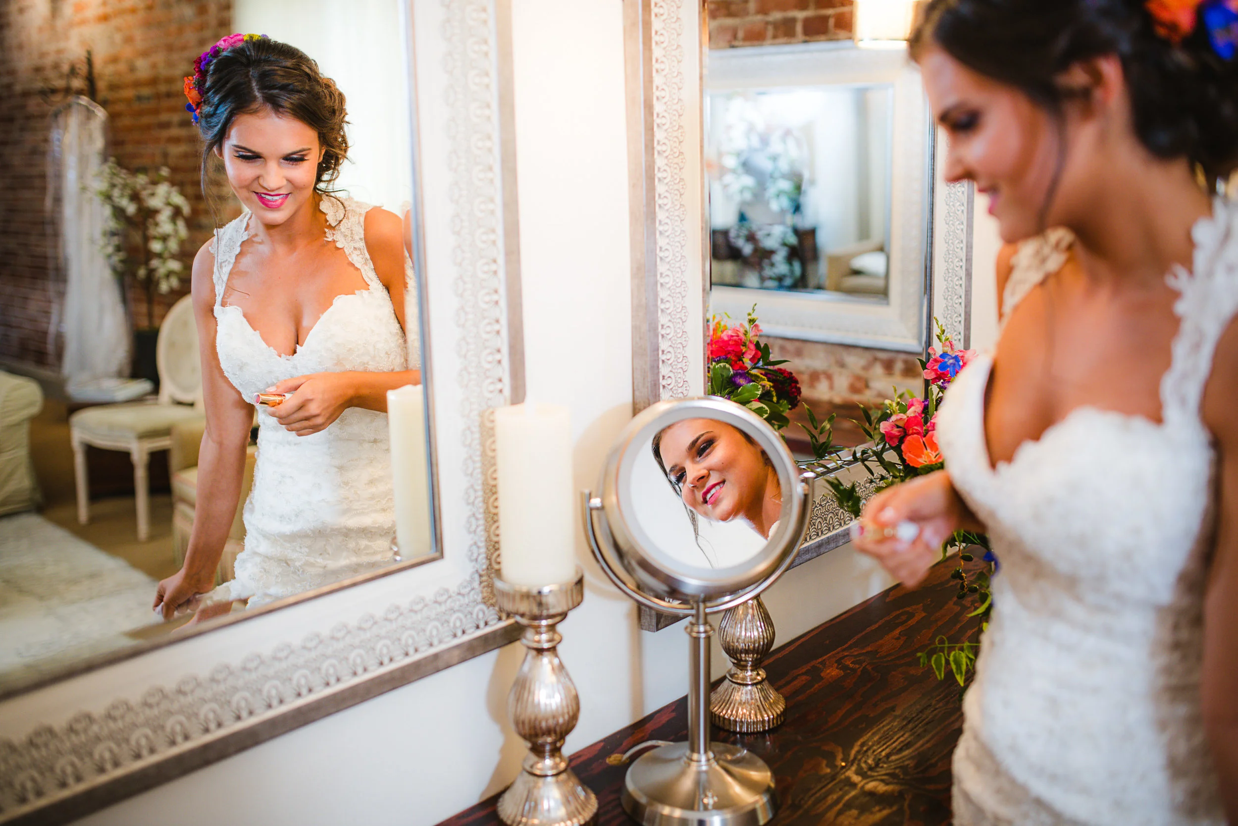 getting ready wedding day