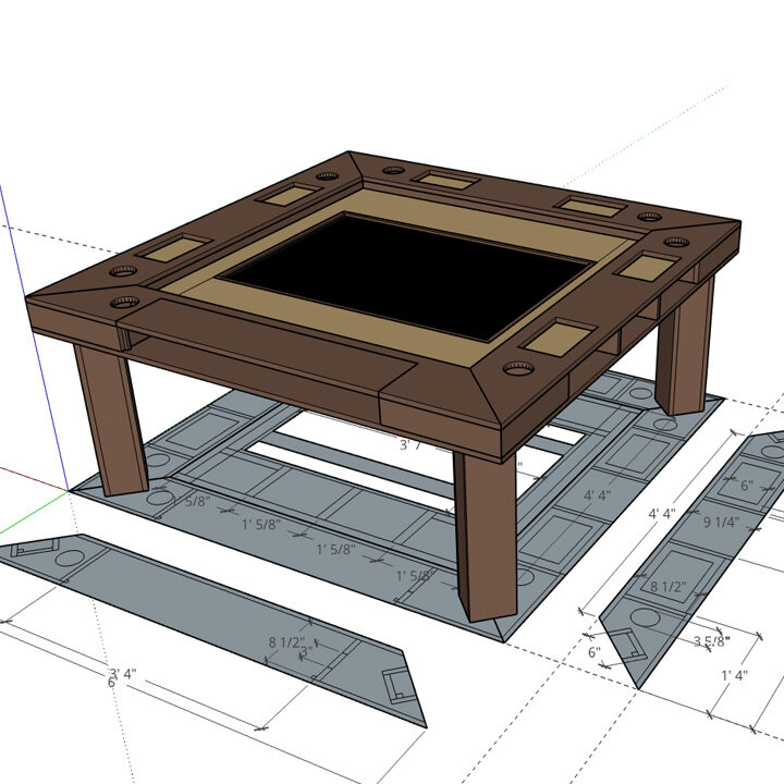 Dungeons And Dragons Gaming Table, Diy Gaming Table Plans