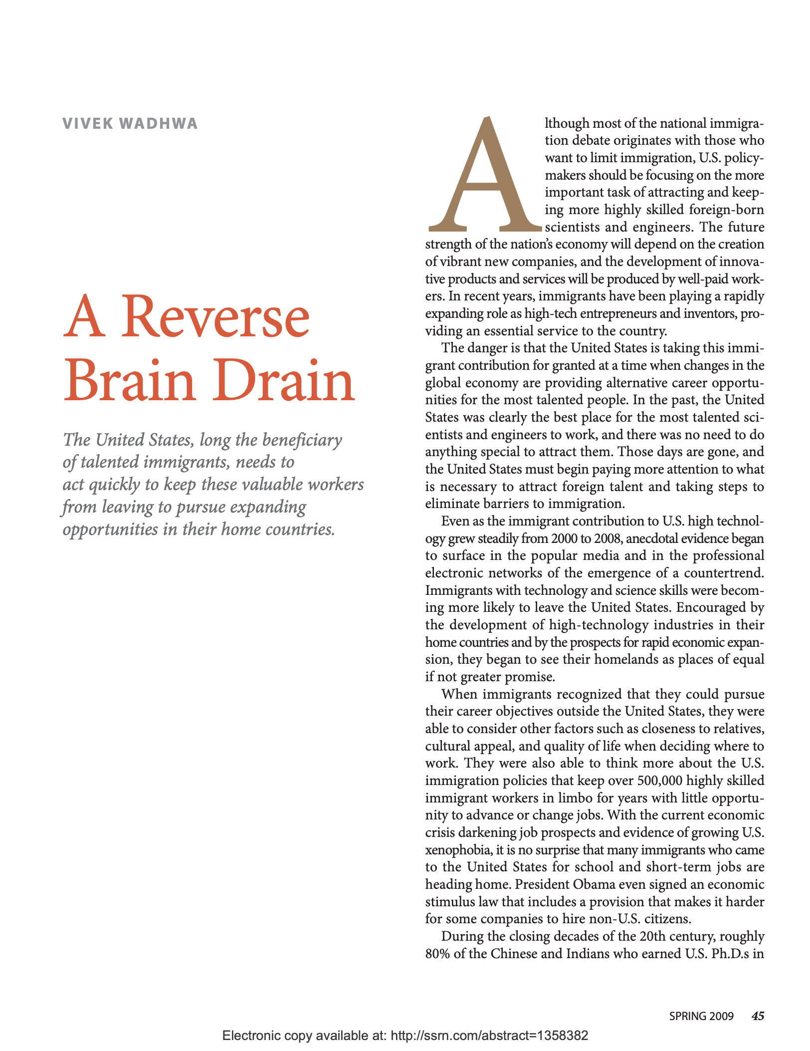 A reverse brain drain