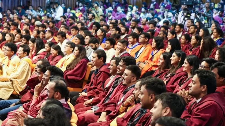 Audience attending a university event. Photo: ANI, via Hindustan Times.