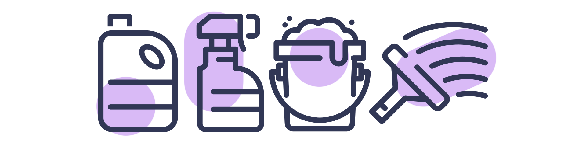 sparkly cleaning supplies icons
