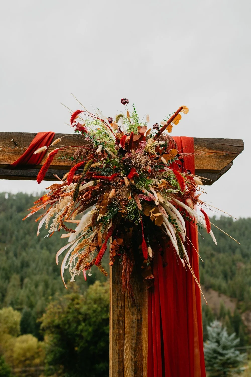 1 terracotta sheer runner/arch drape