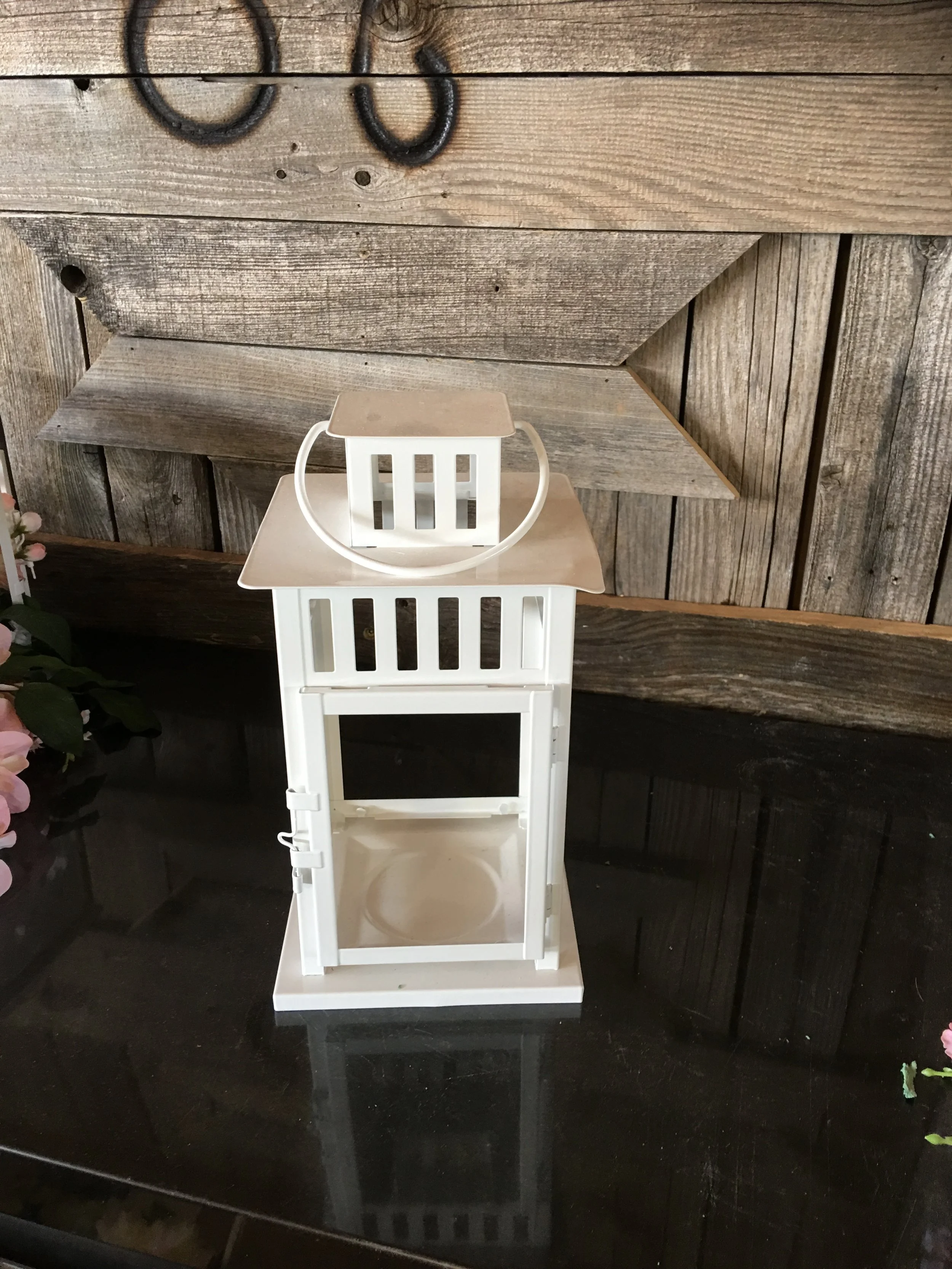wedding lantern rustic white 